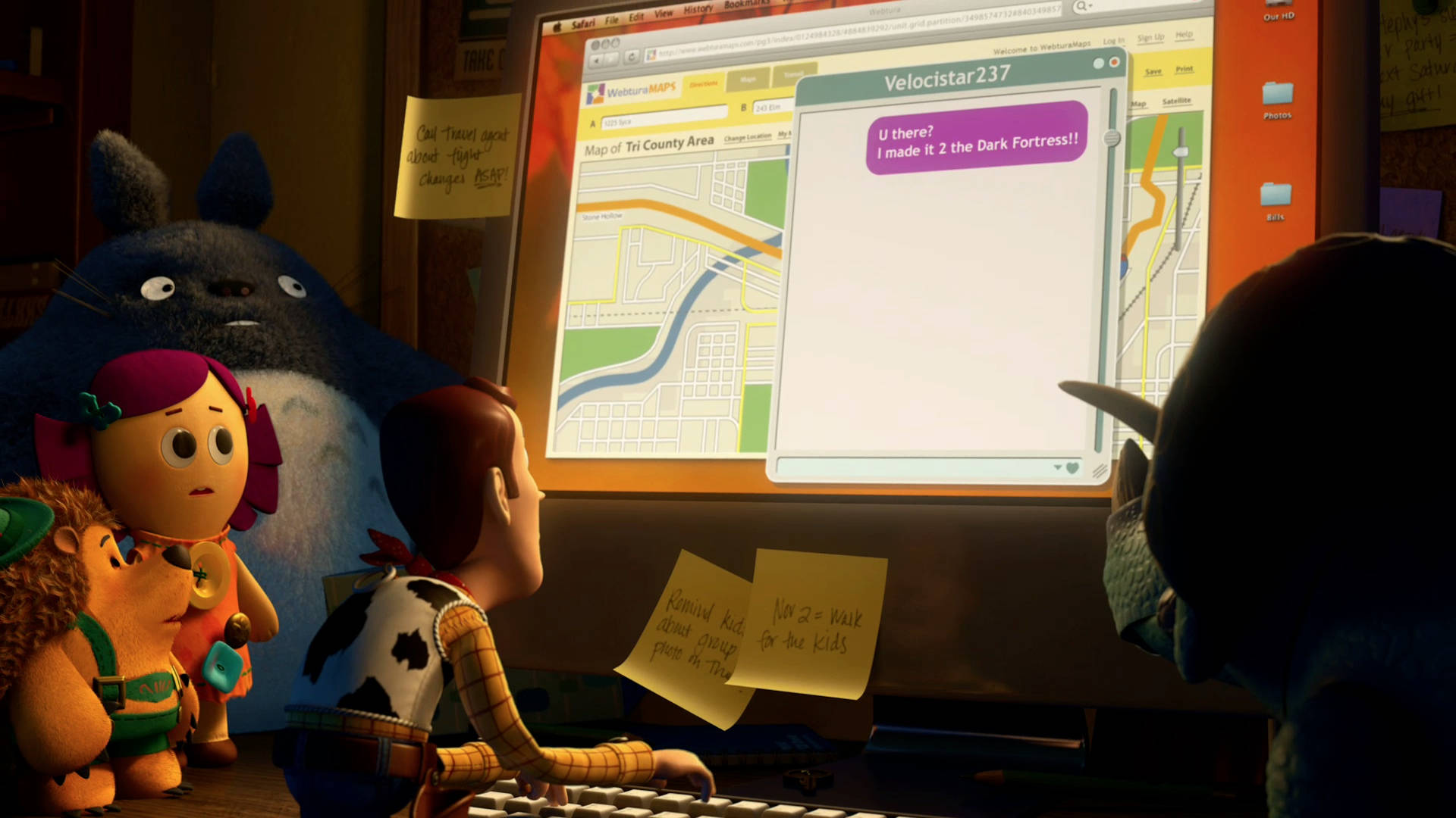 Toy Story 3, computer room, computer screen, Full HD Desktop Wallpaper