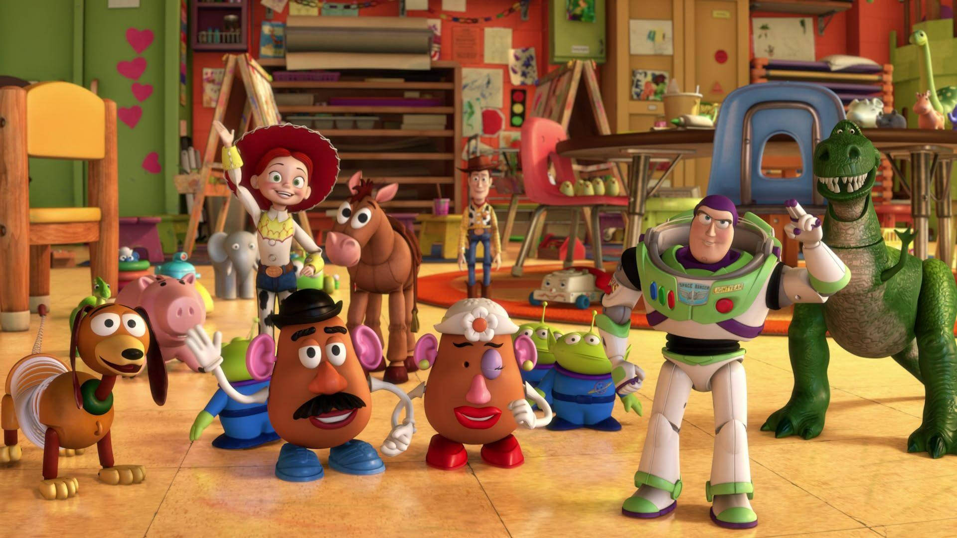 Toy Story 3, Toy Story characters, child's playroom, Full HD Desktop Wallpaper