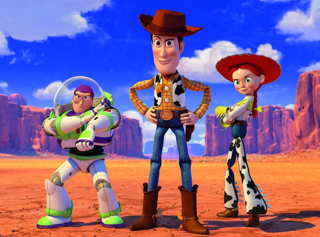 Toy Story 2, main characters, desert canyon, SD Desktop Wallpaper