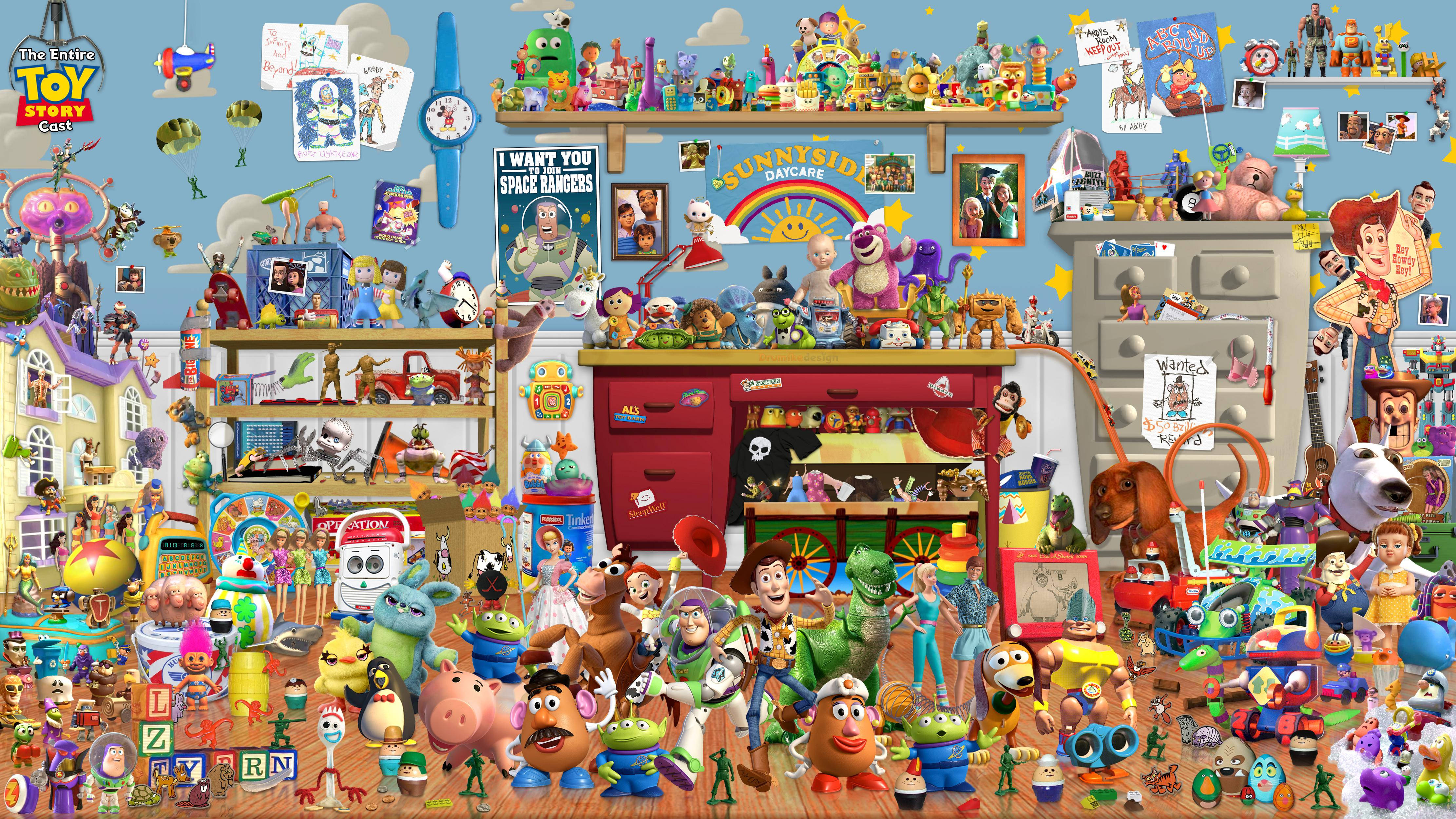 Toy Story 4, cast, fanart, 4K Desktop Wallpaper