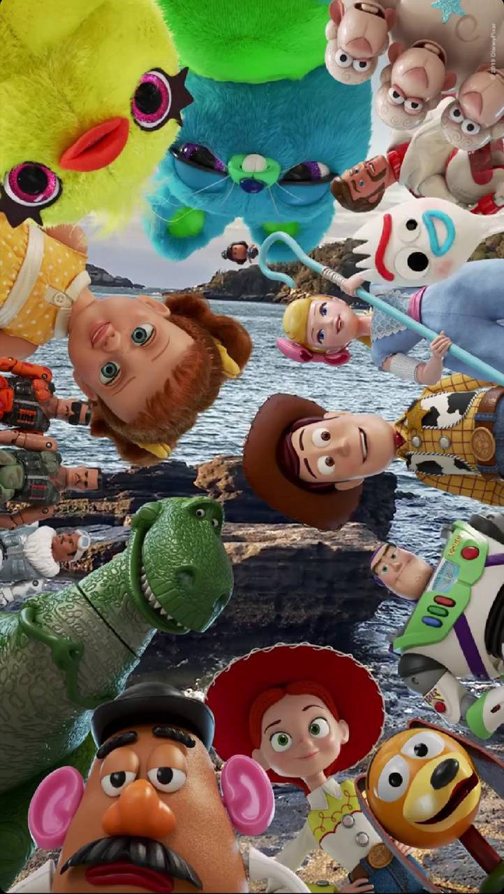 Toy Story 4, Toy Story characters, rocky coastal scene, HD Phone Wallpaper