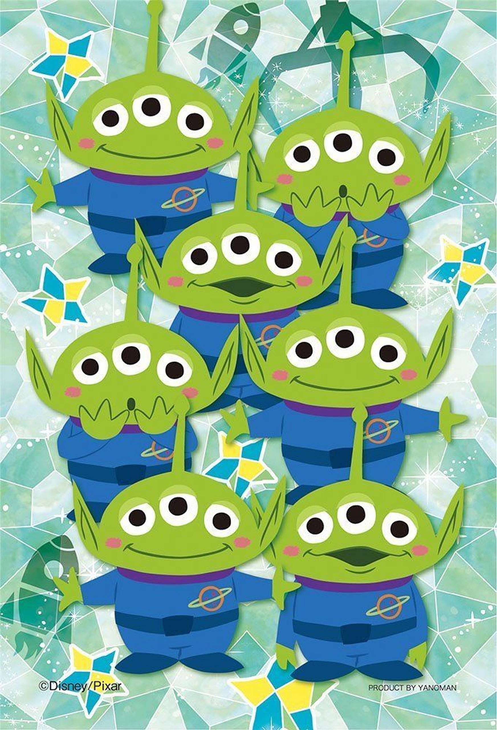 Toy Story Alien, three-eyed aliens, blue uniforms, 2K Phone Wallpaper