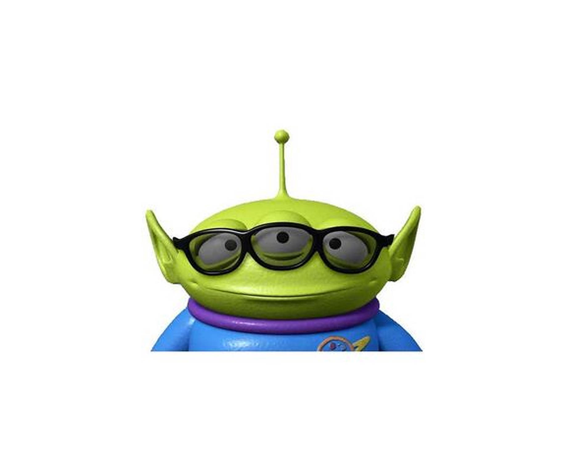 Toy Story Alien, black glasses, blue space suit, HD Desktop Wallpaper