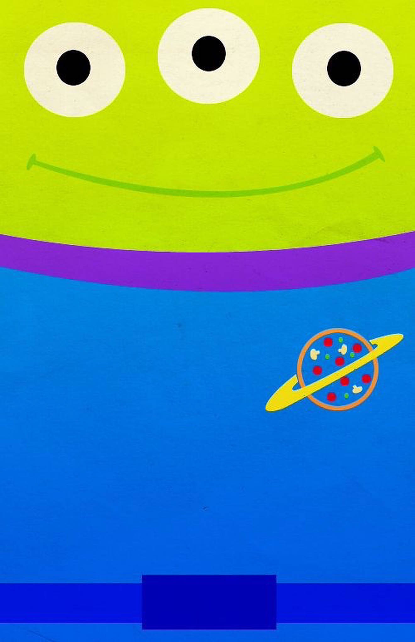 Toy Story, minimalist alien design, green alien, Full HD Phone Wallpaper