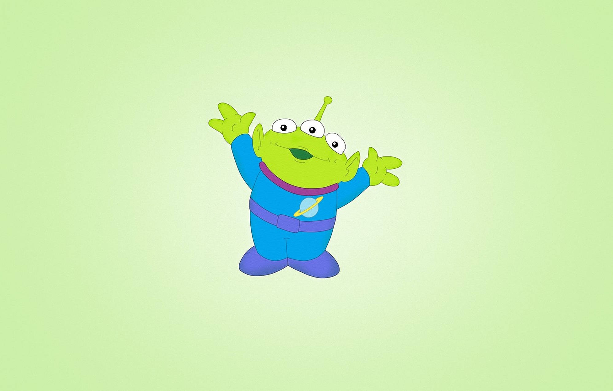 Toy Story Alien, green alien, three eyes, Full HD Desktop Wallpaper