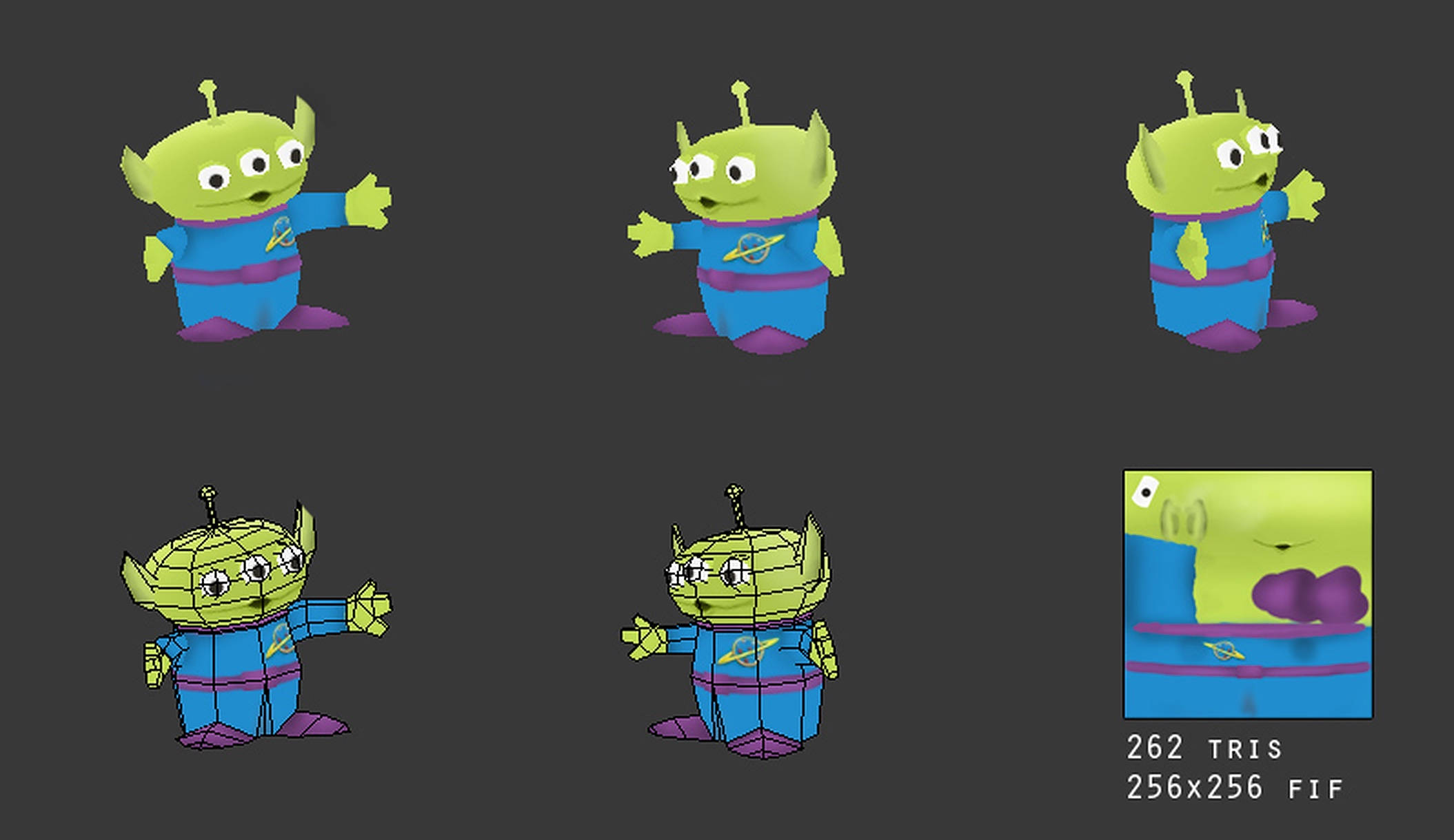 Toy Story Alien, green alien characters, blue suits, Full HD Desktop Wallpaper
