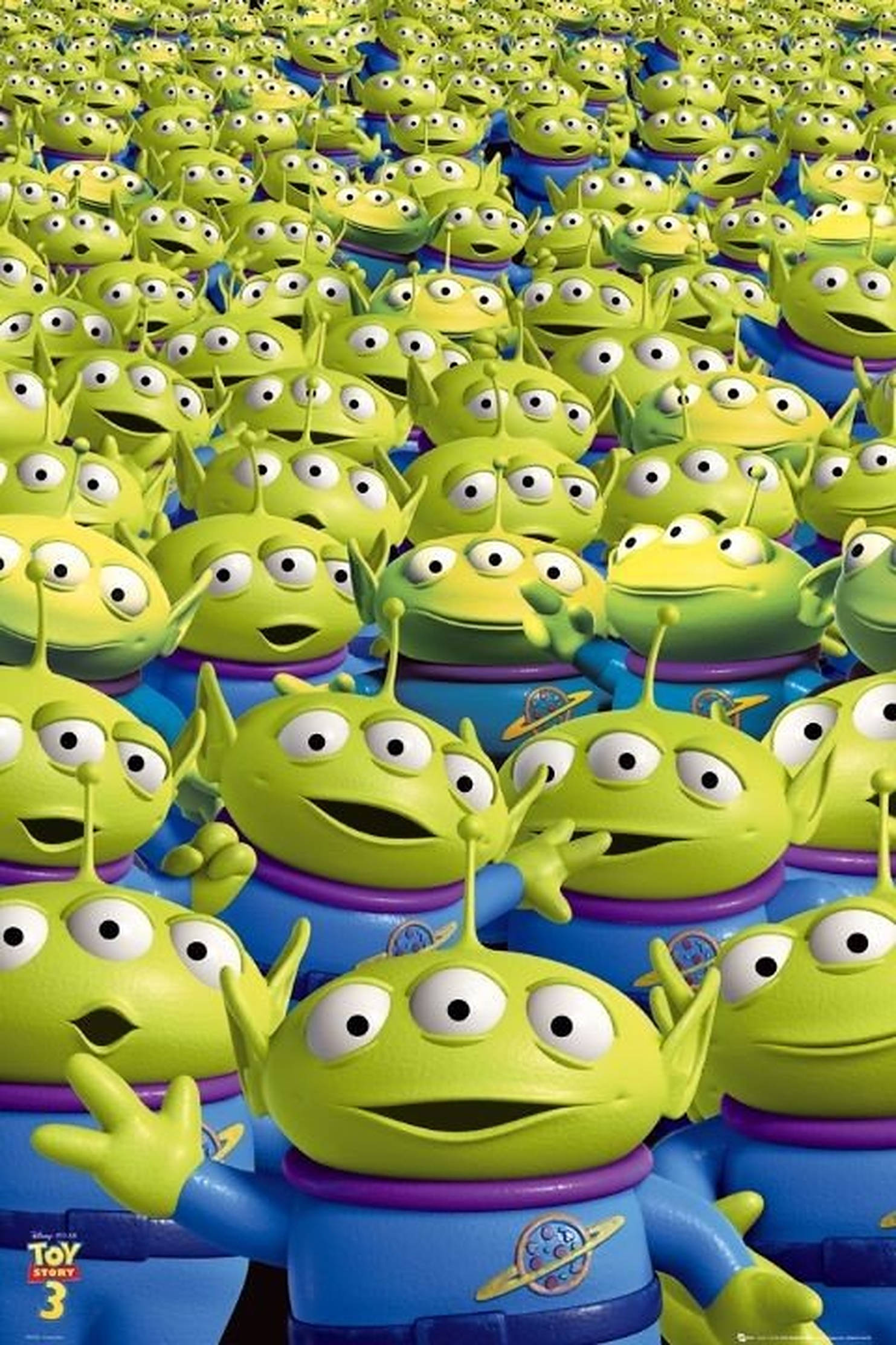 Toy Story, green little aliens, three-eyed aliens, Full HD Phone Wallpaper