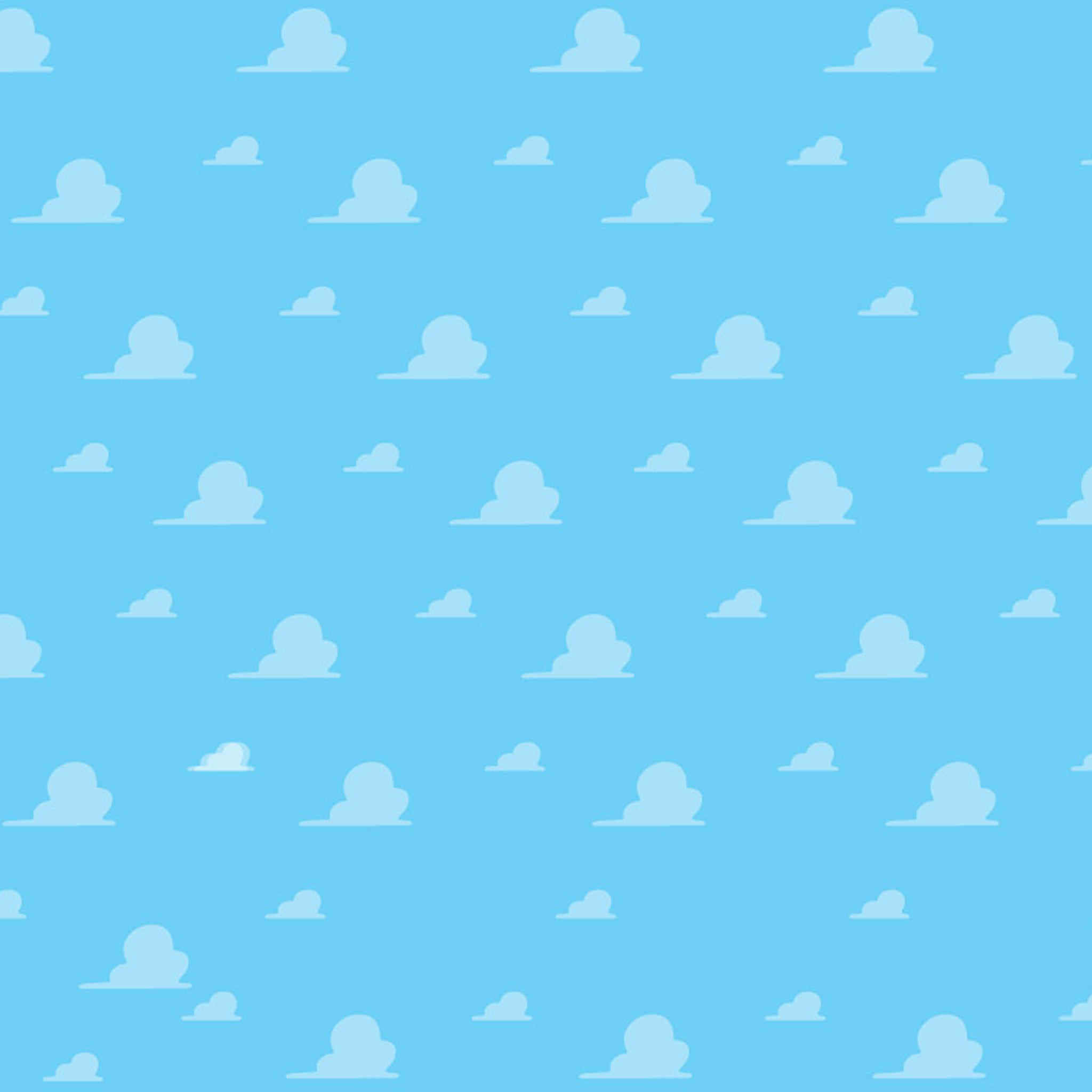 Toy Story Cloud, soft light blue clouds, bright sky blue background, Full HD Desktop Wallpaper
