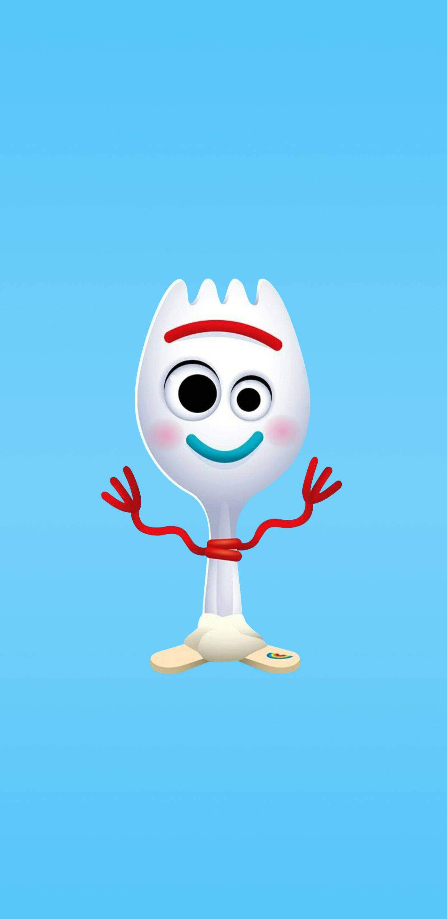 Toy Story Forky, baby version, red arms, 2K Phone Wallpaper