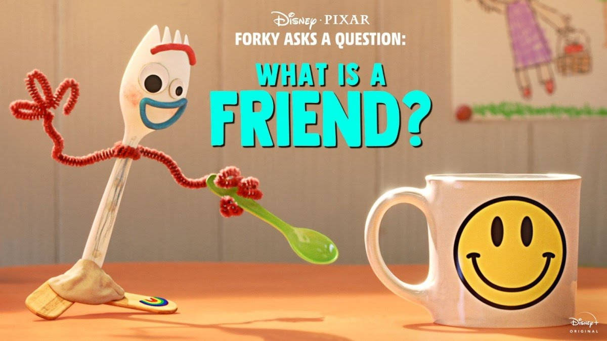 Toy Story Forky, mug, pipe cleaner arms, SD Desktop Wallpaper