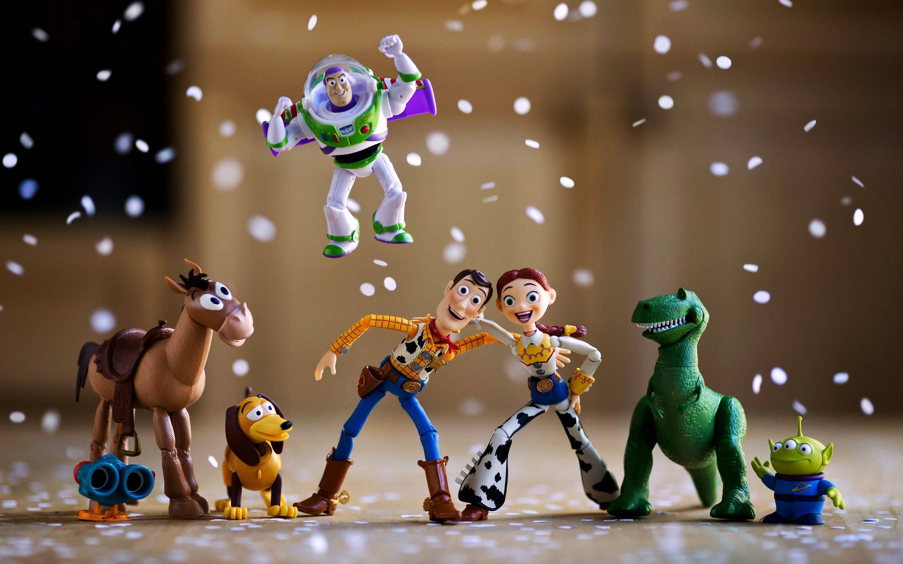 Toy Story, confetti, indoor scene, 2K Desktop Wallpaper