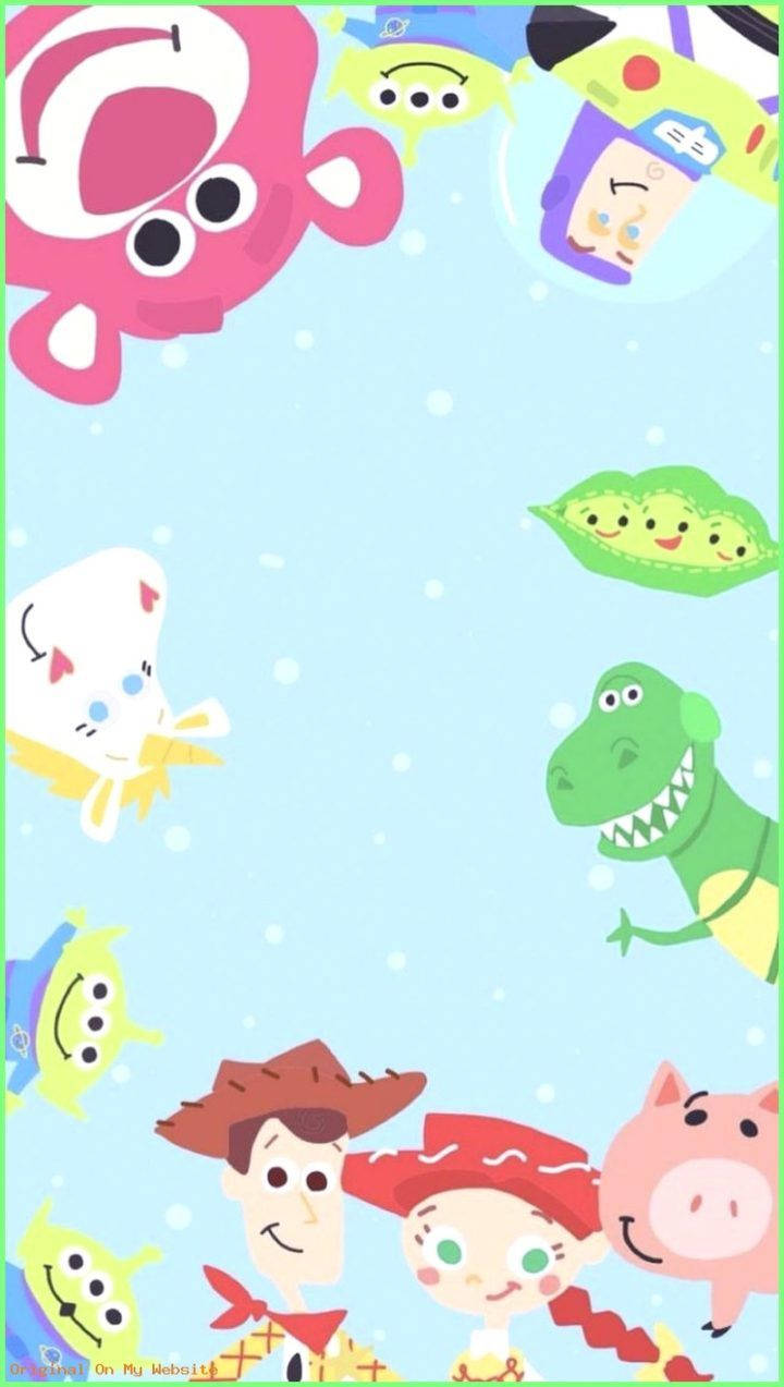 Toy Story, light blue sky, snowflakes, SD Phone Wallpaper
