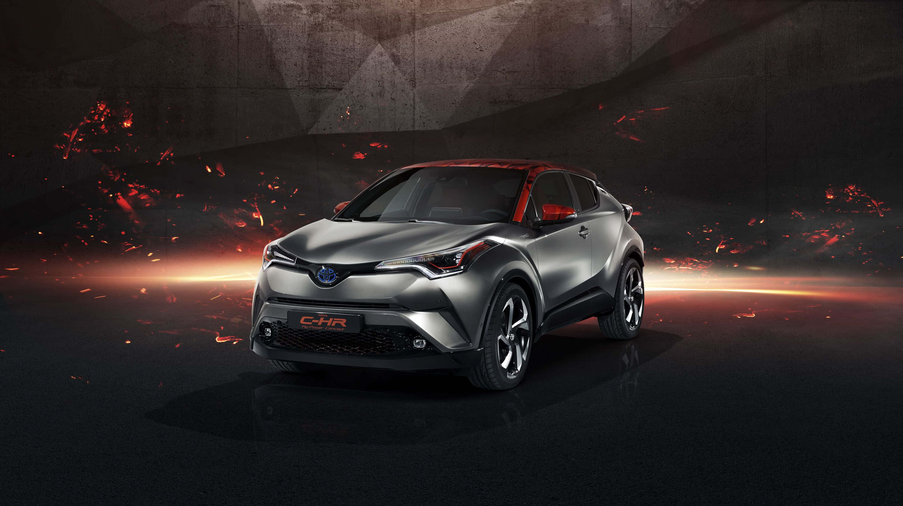 Toyota C-HR, silver, red accents, 2K Desktop Wallpaper