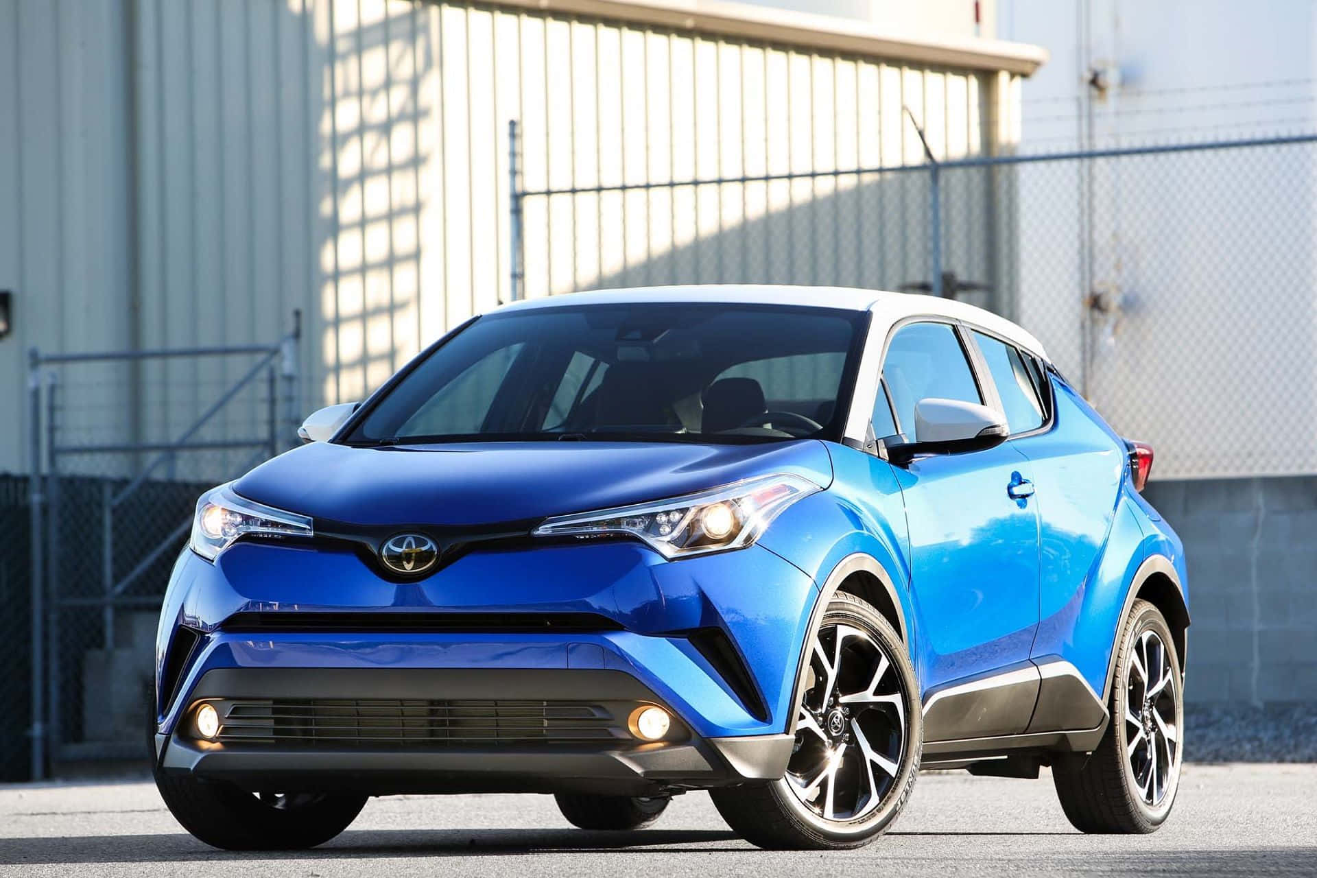 Toyota C-HR, vibrant blue, glossy surface, Full HD Desktop Wallpaper