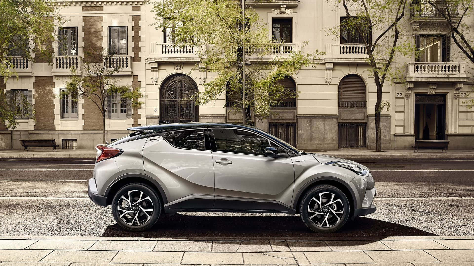 Toyota C-hr, silver, compact SUV, Full HD Desktop Wallpaper