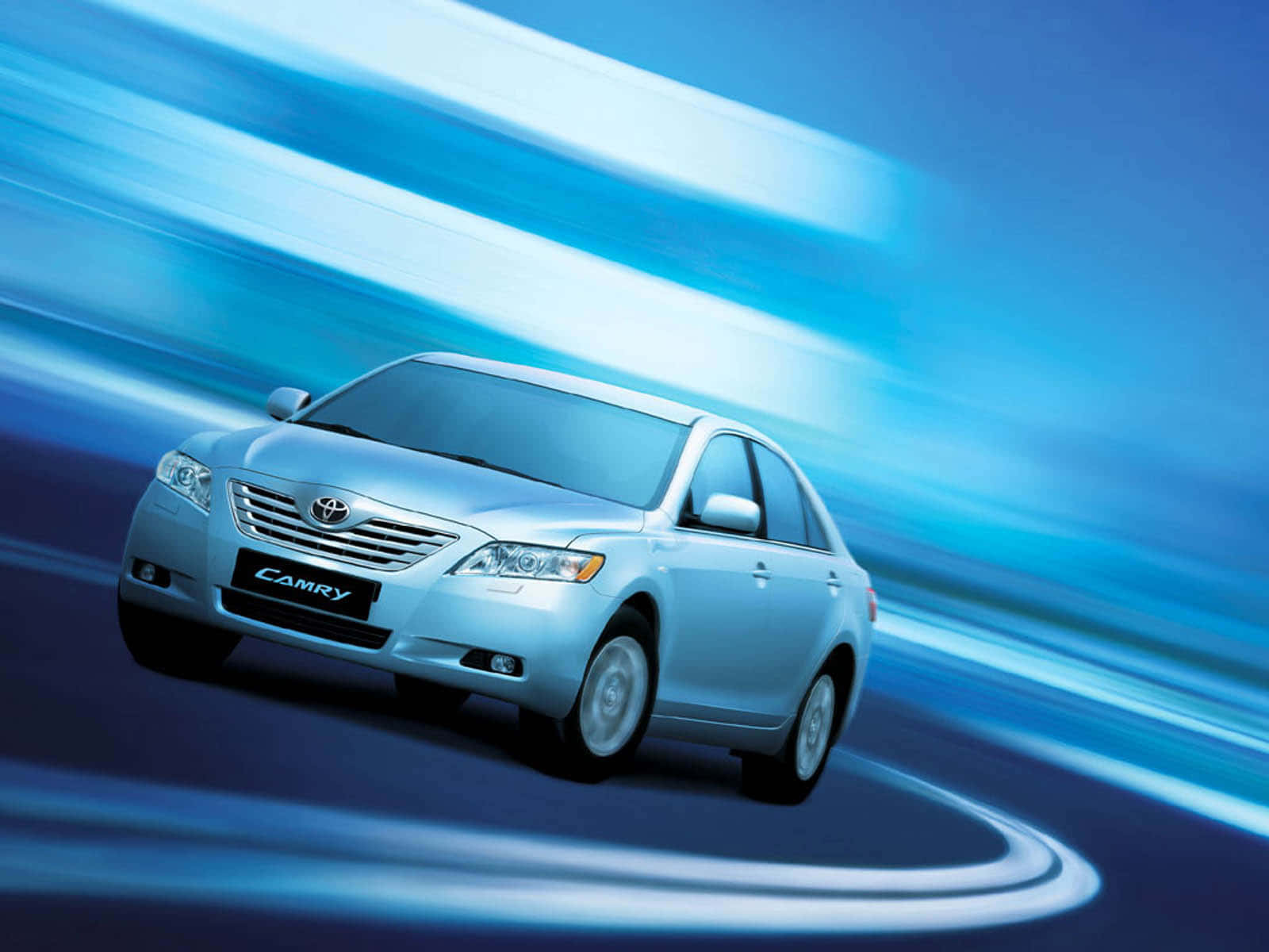 Toyota Camry, silver, open road, HD Desktop Wallpaper