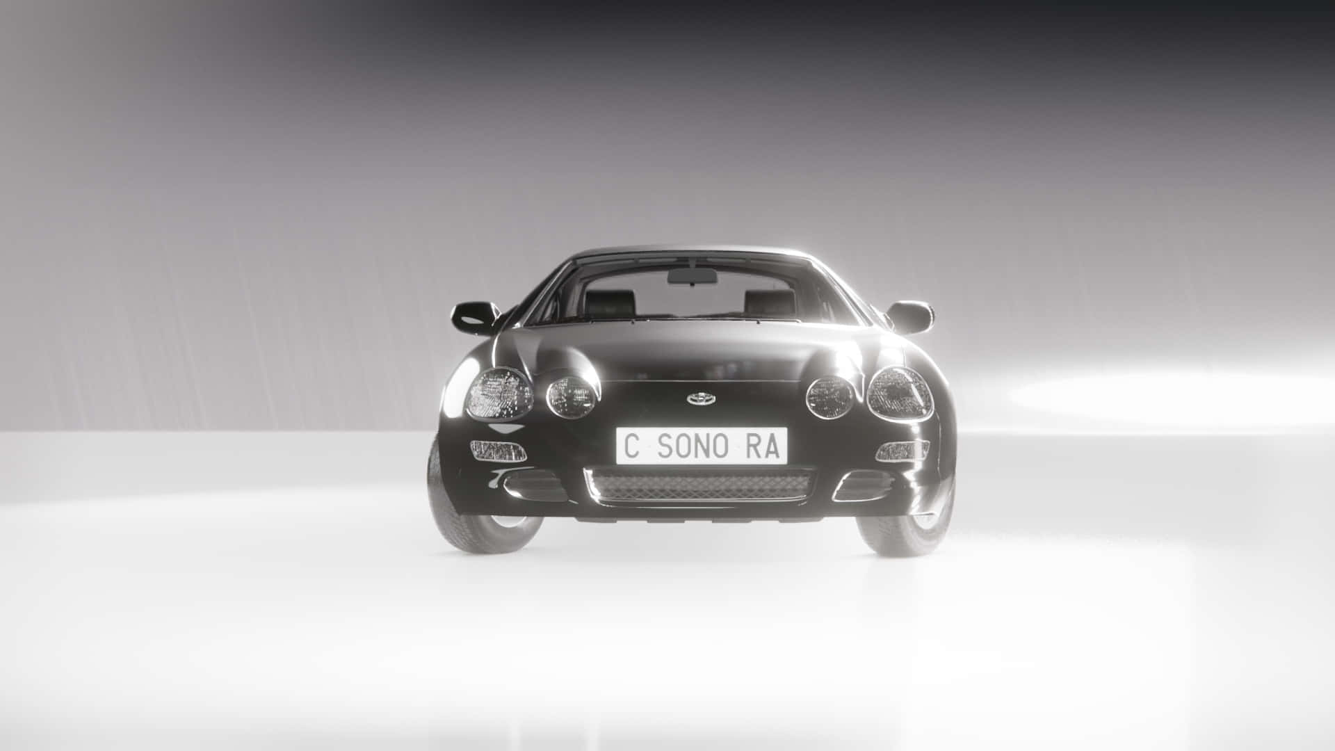 Toyota Celica, black, round headlights, Full HD Desktop Wallpaper
