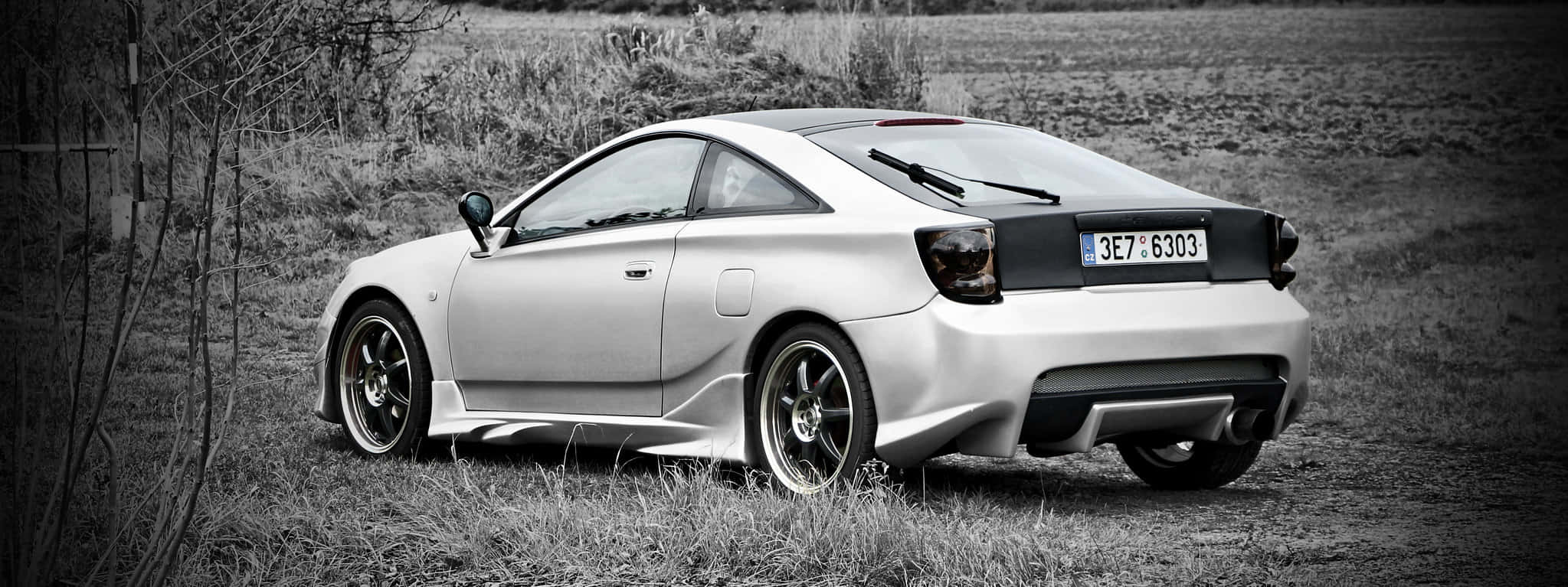 Toyota Celica, silver, black trim, Full HD Desktop Wallpaper