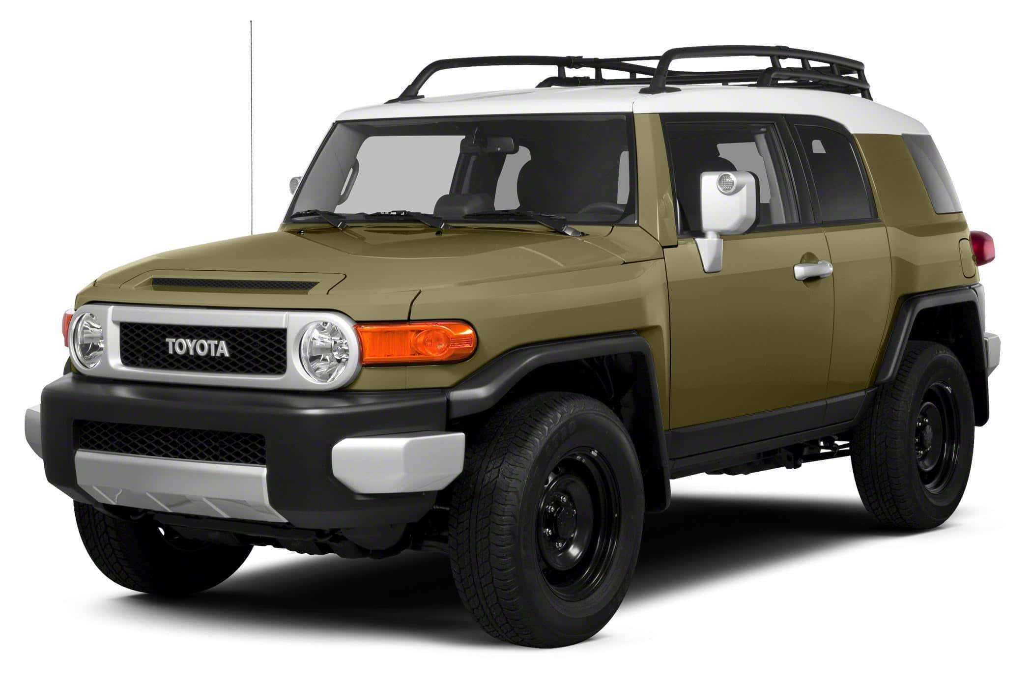 Toyota FJ Cruiser, olive green, white, Full HD Desktop Wallpaper