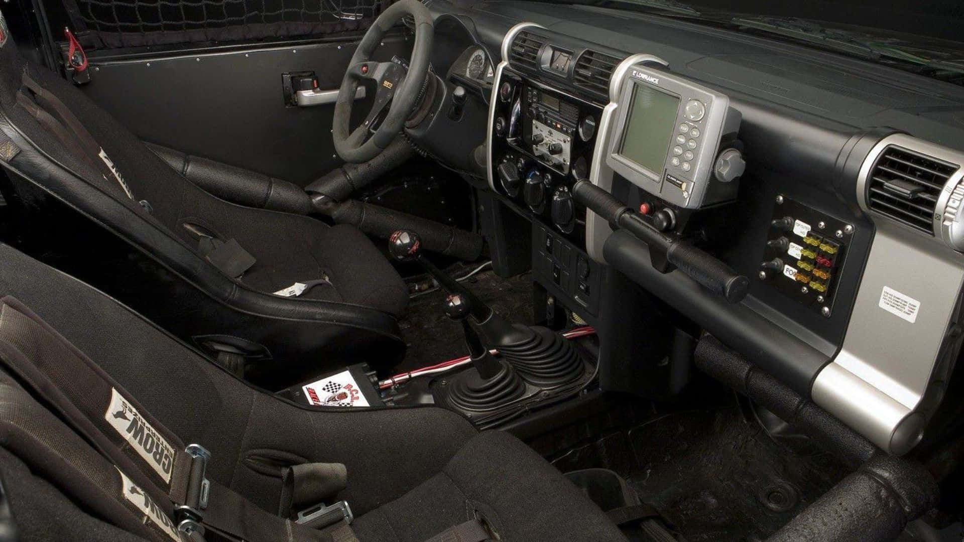 Toyota Fj Cruiser, black bucket seats, roll cage, Full HD Desktop Wallpaper