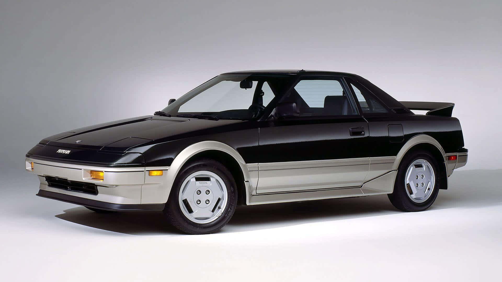 Toyota MR2, 1980s, sleek black and silver, Full HD Desktop Wallpaper