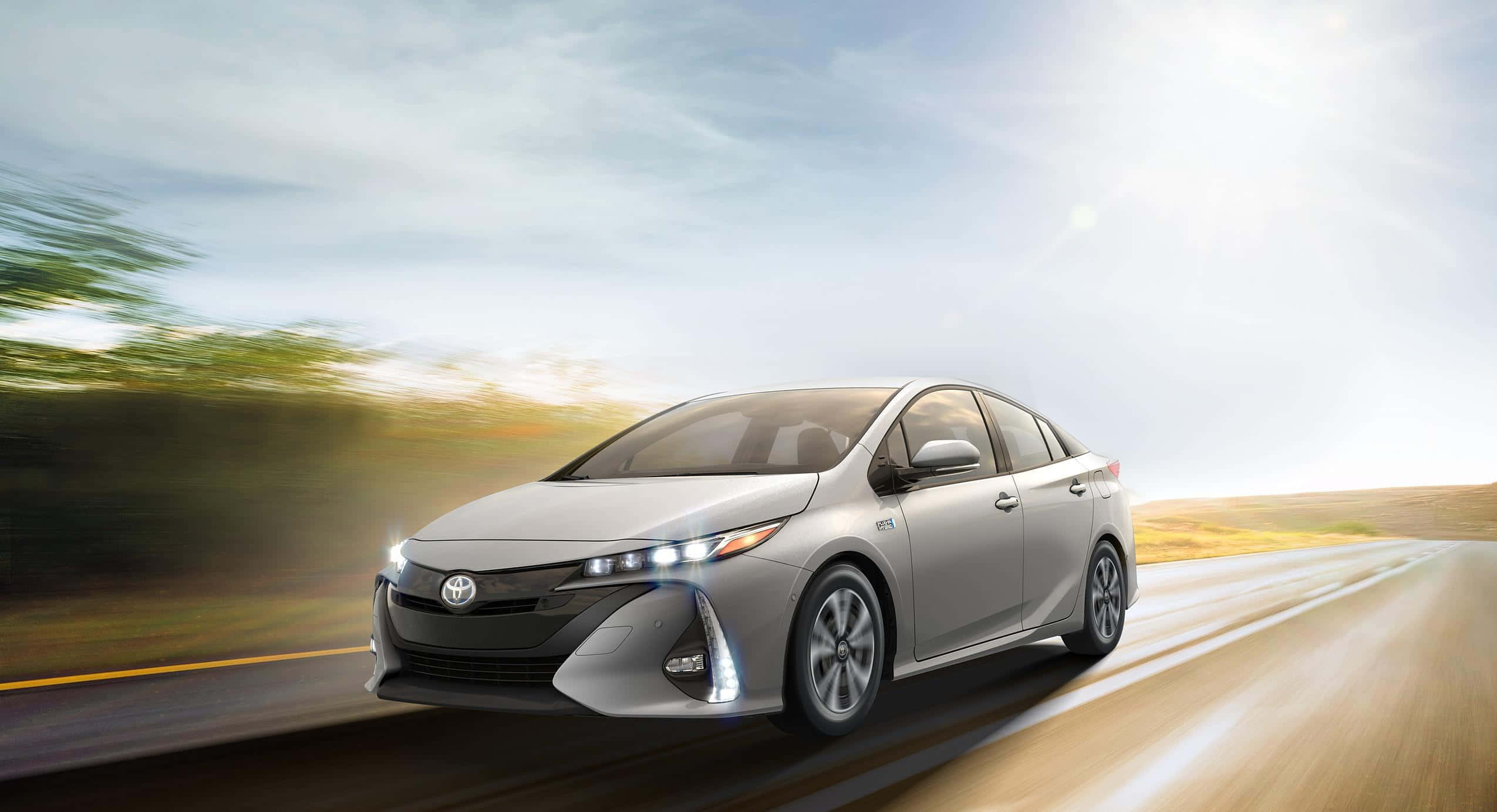 Toyota Prius, hybrid, sleek silver, Full HD Desktop Wallpaper