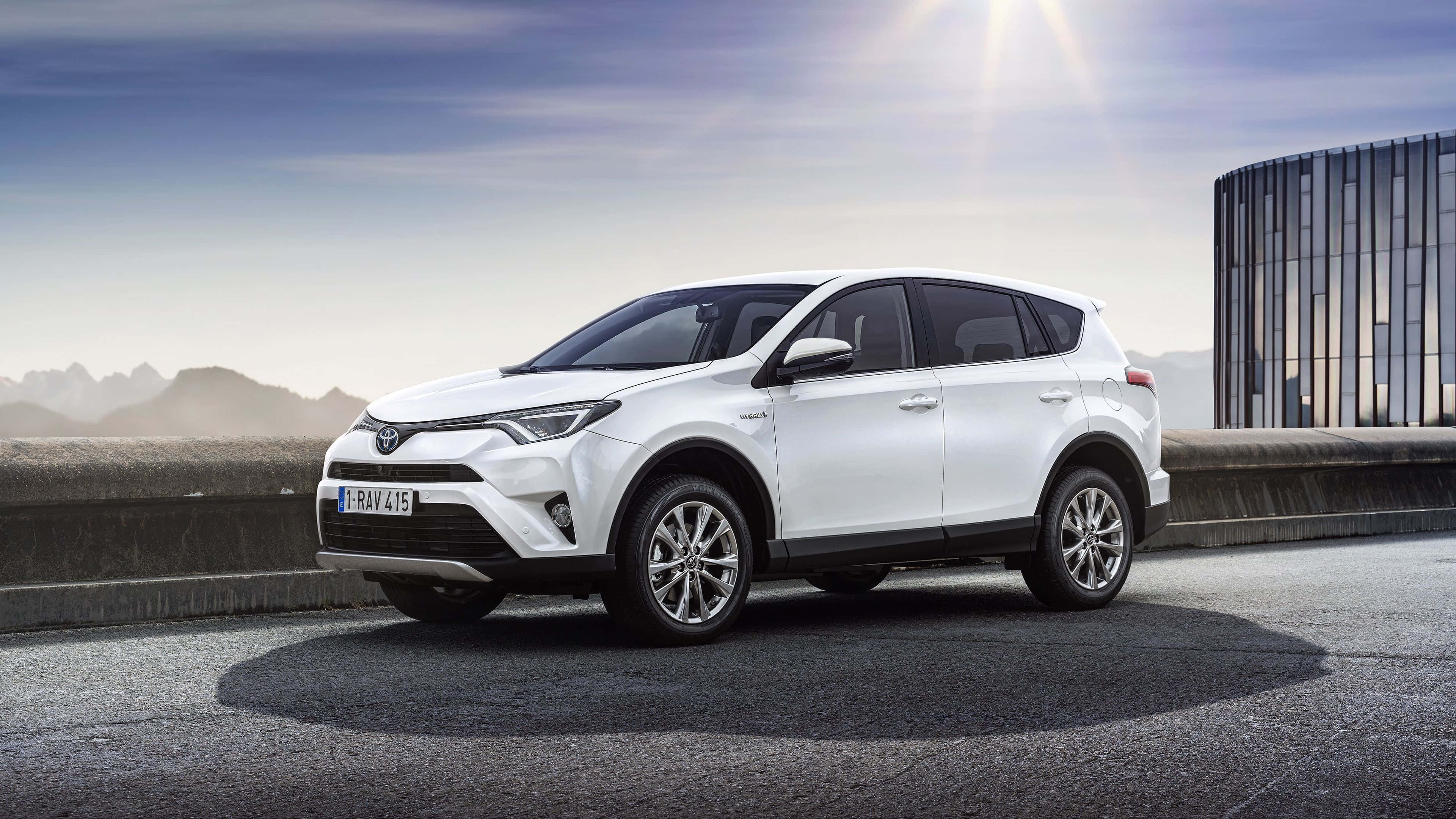 Toyota RAV4, white, modern overlook, 4K Desktop Wallpaper
