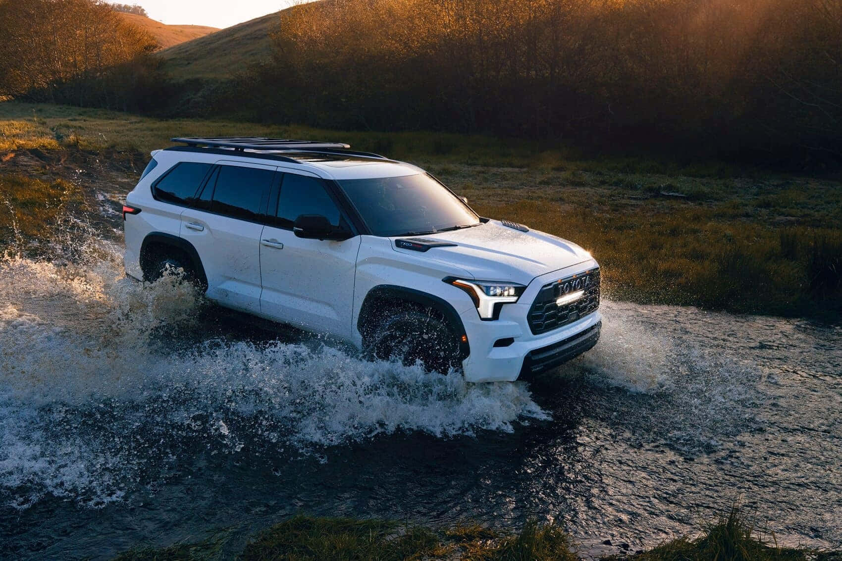 Toyota Sequoia, white, off road adventure, HD Desktop Wallpaper