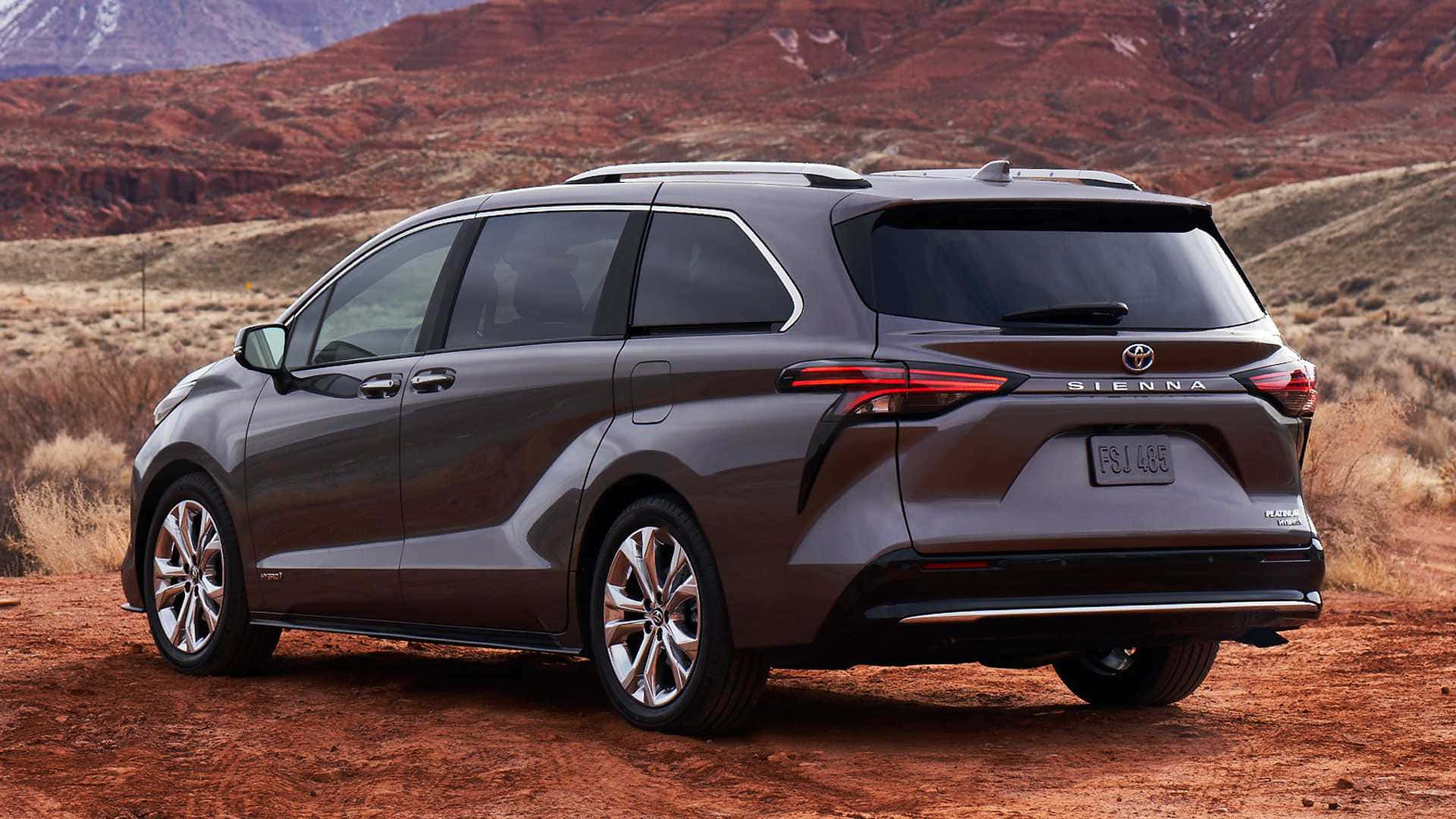 Toyota Sienna, gray, red dirt, Full HD Desktop Wallpaper