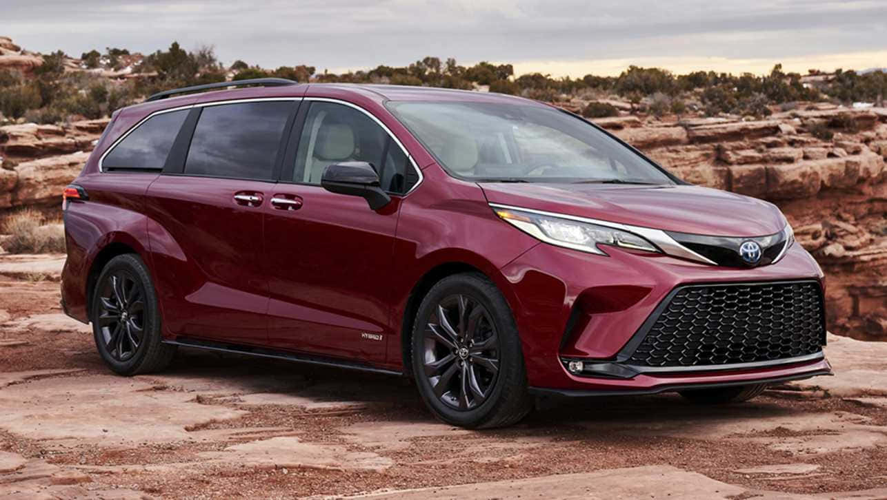 Toyota Sienna, maroon, black trim, HD Desktop Wallpaper