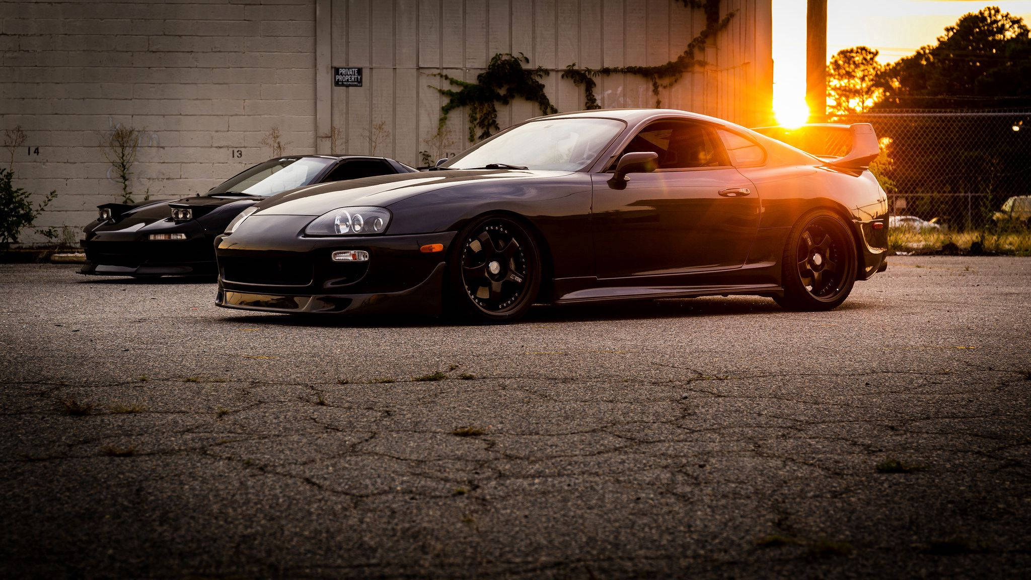 Toyota Supra, black, sports cars, Full HD Desktop Wallpaper
