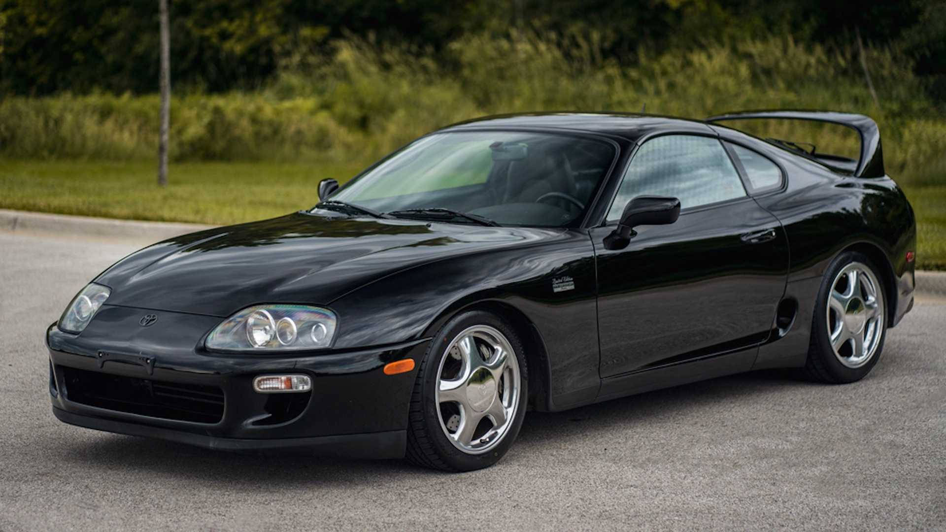 matte black, Toyota Supra, sports car, Full HD Desktop Wallpaper