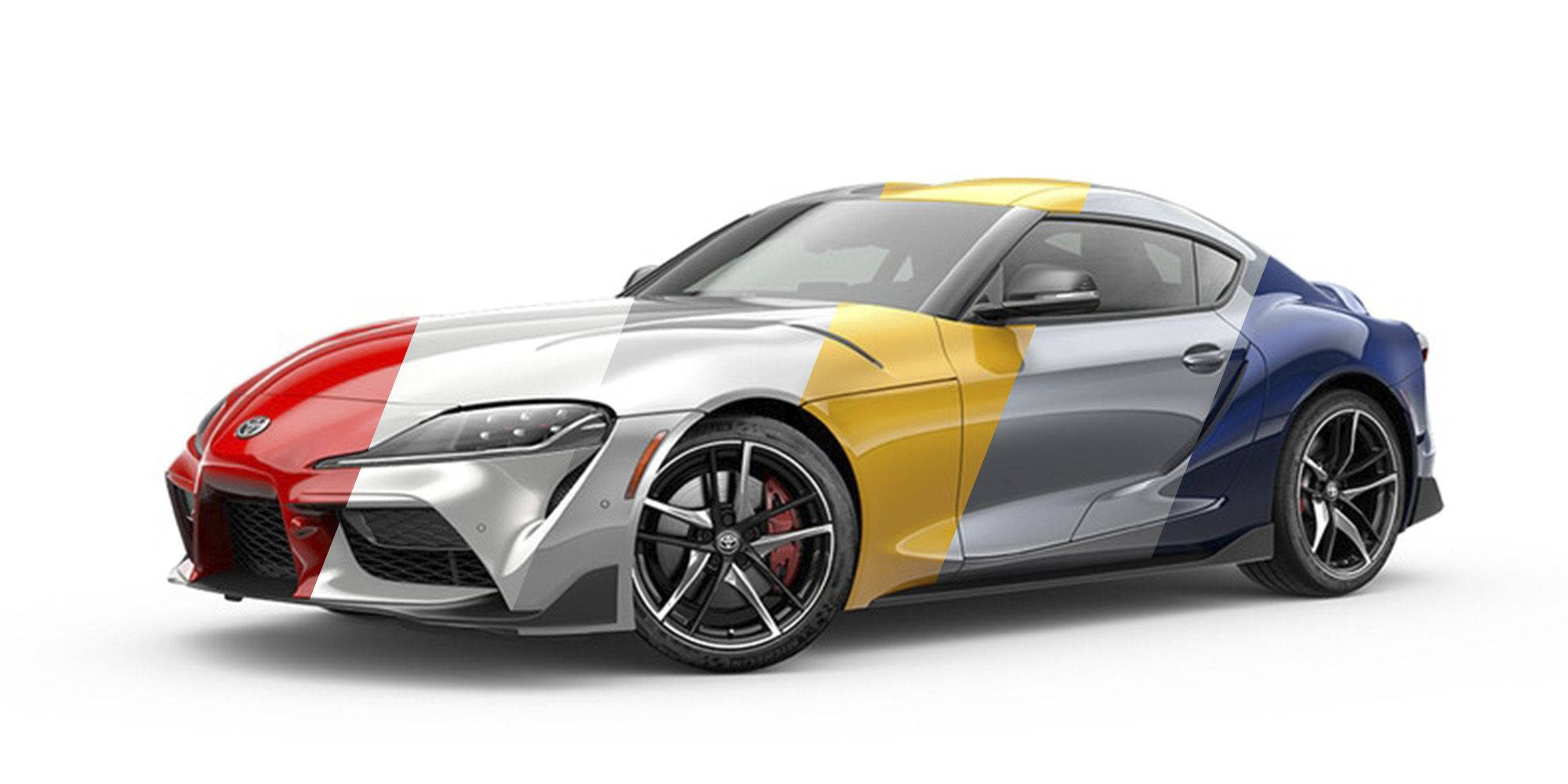 Toyota Supra, red, yellow, Full HD Desktop Wallpaper