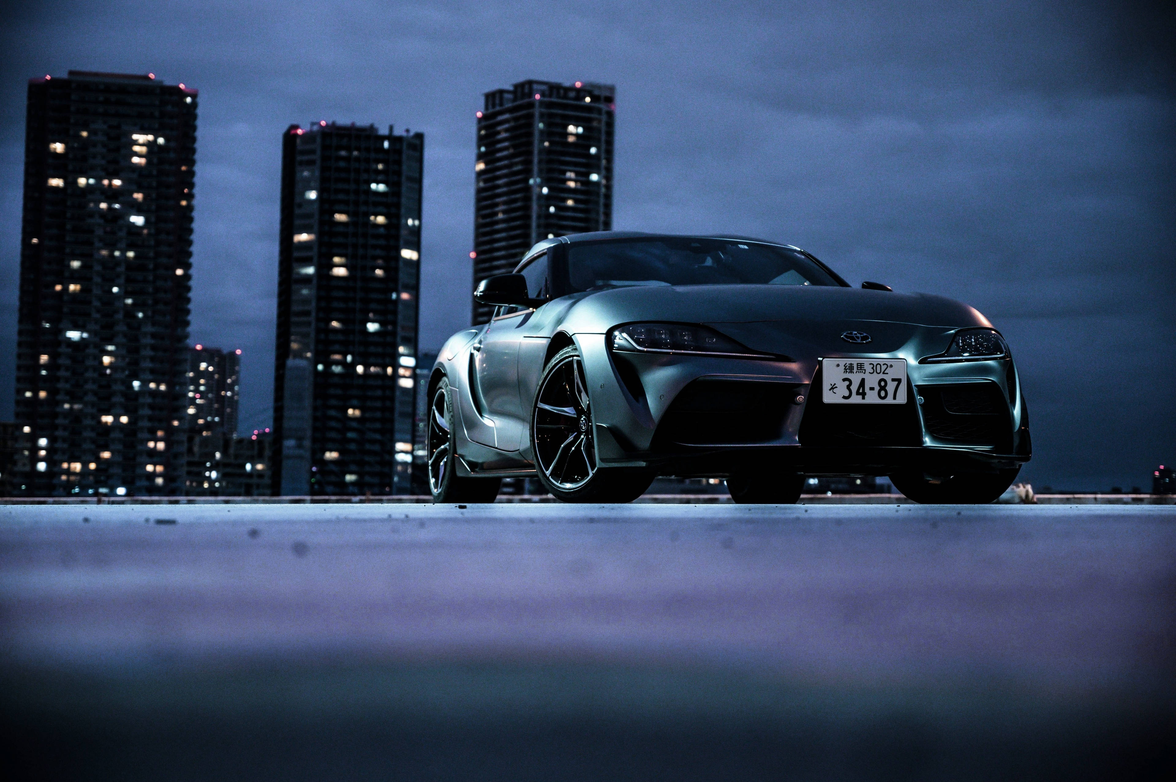 Black Supra, Toyota, 4K, 4K Desktop Wallpaper