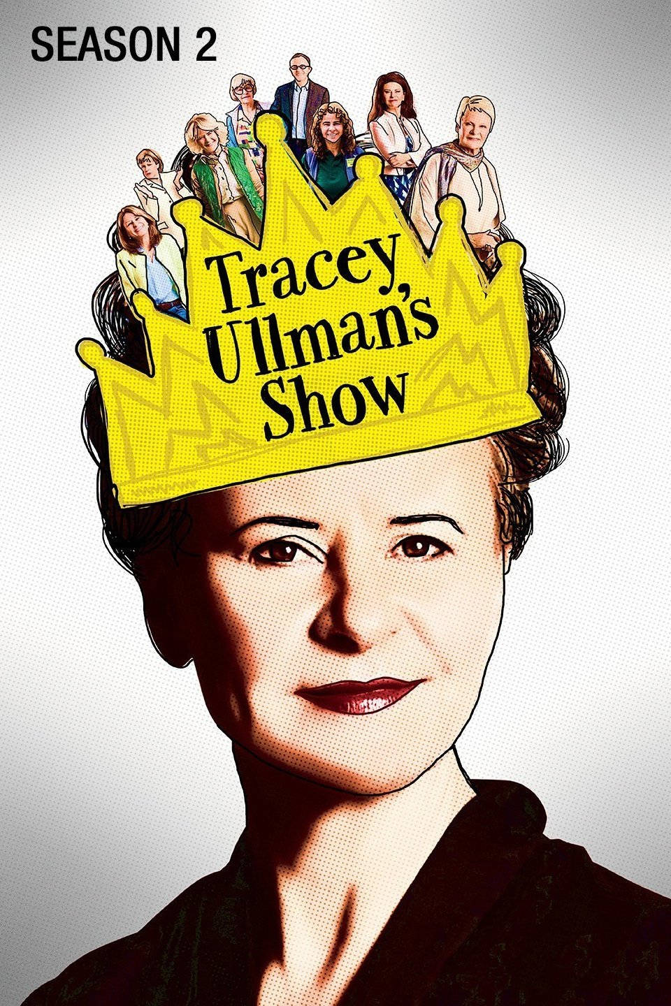 Tracey Ullman, yellow crown, show's cast, HD Phone Wallpaper