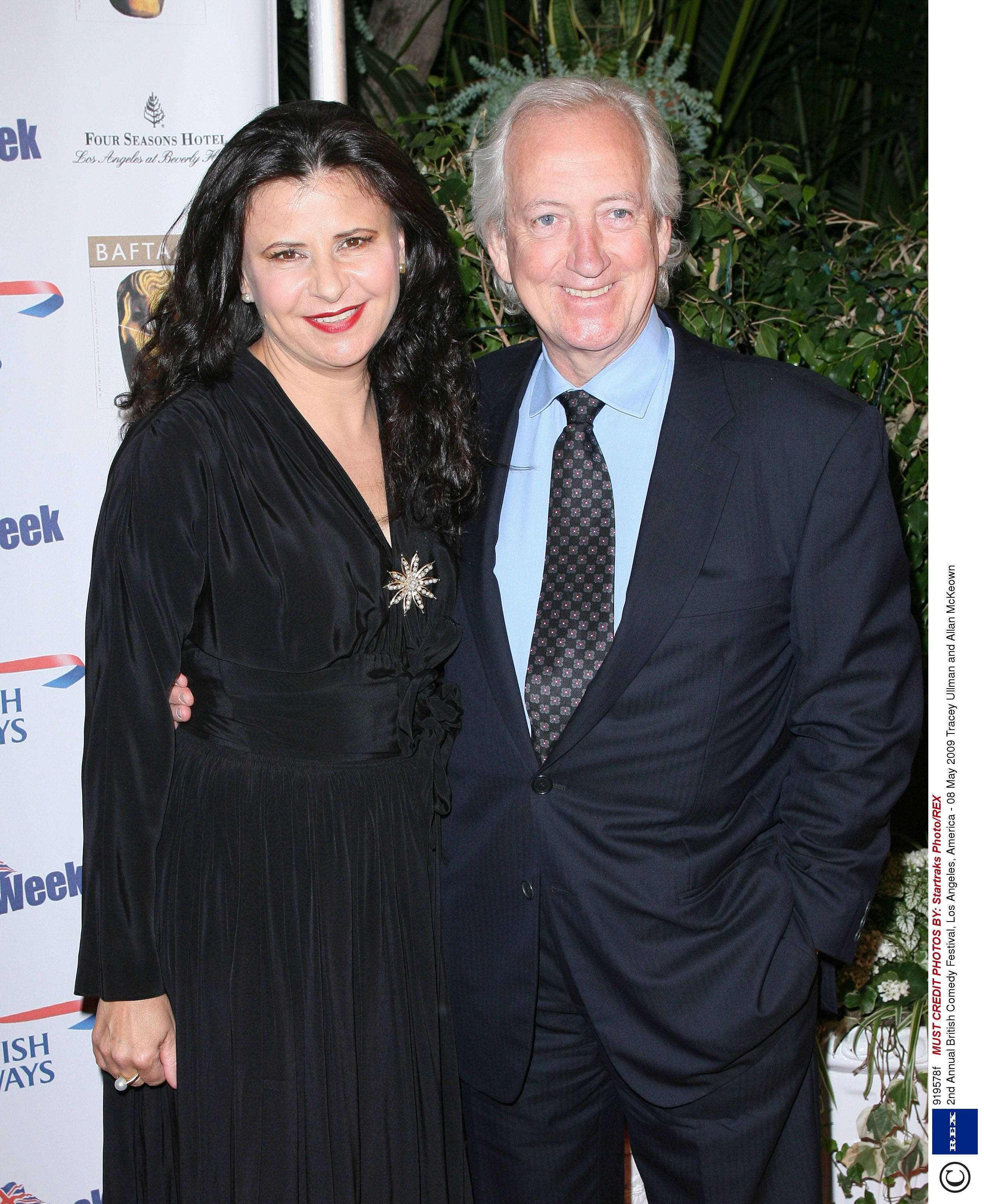 Tracey Ullman, her husband, formal event, 2K Phone Wallpaper