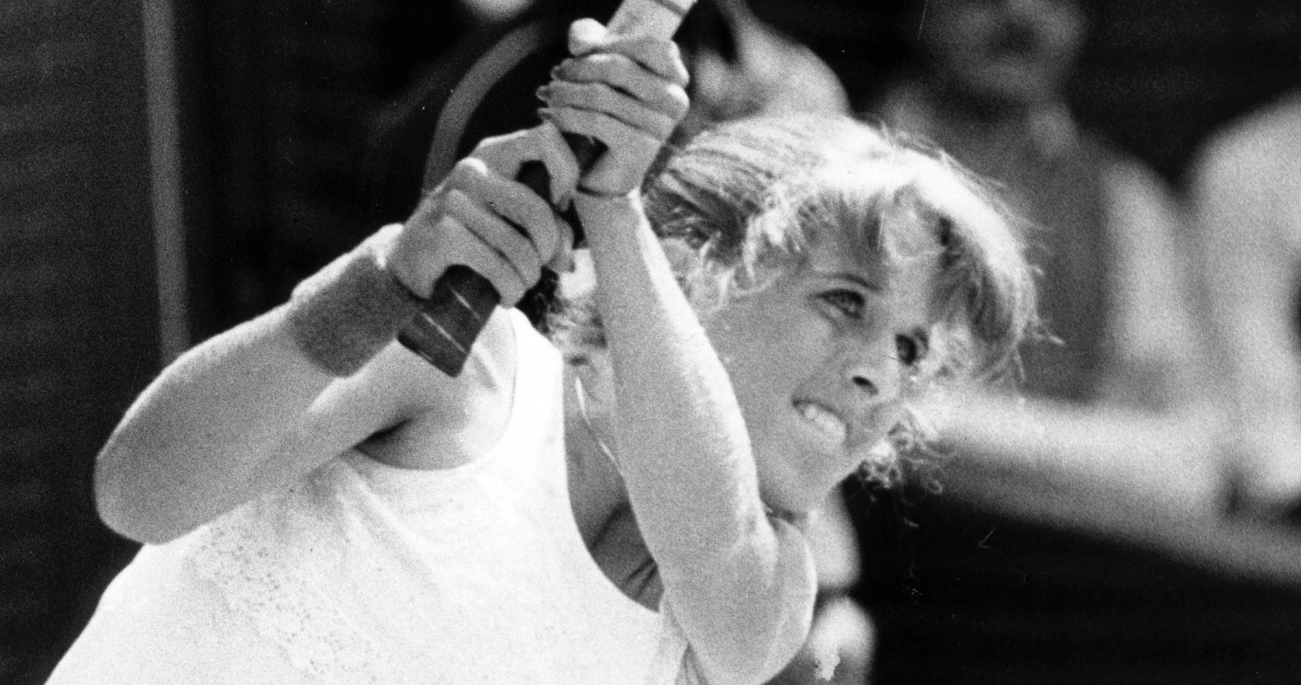 Tracy Austin, tennis player, black and white photo, HD Desktop Wallpaper