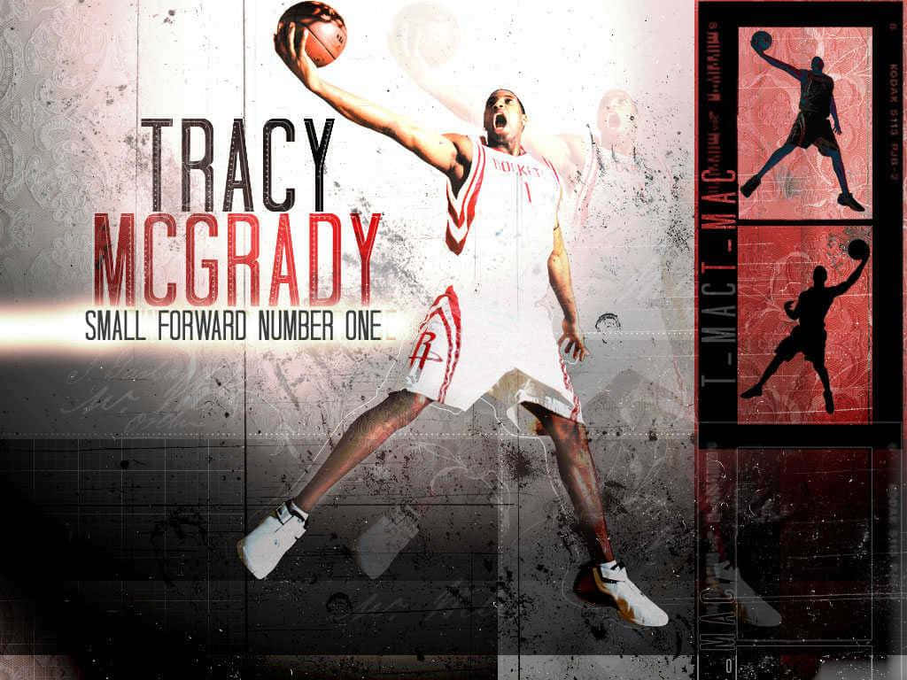 Tracy McGrady, white Rockets jersey, basketball, SD Desktop Wallpaper