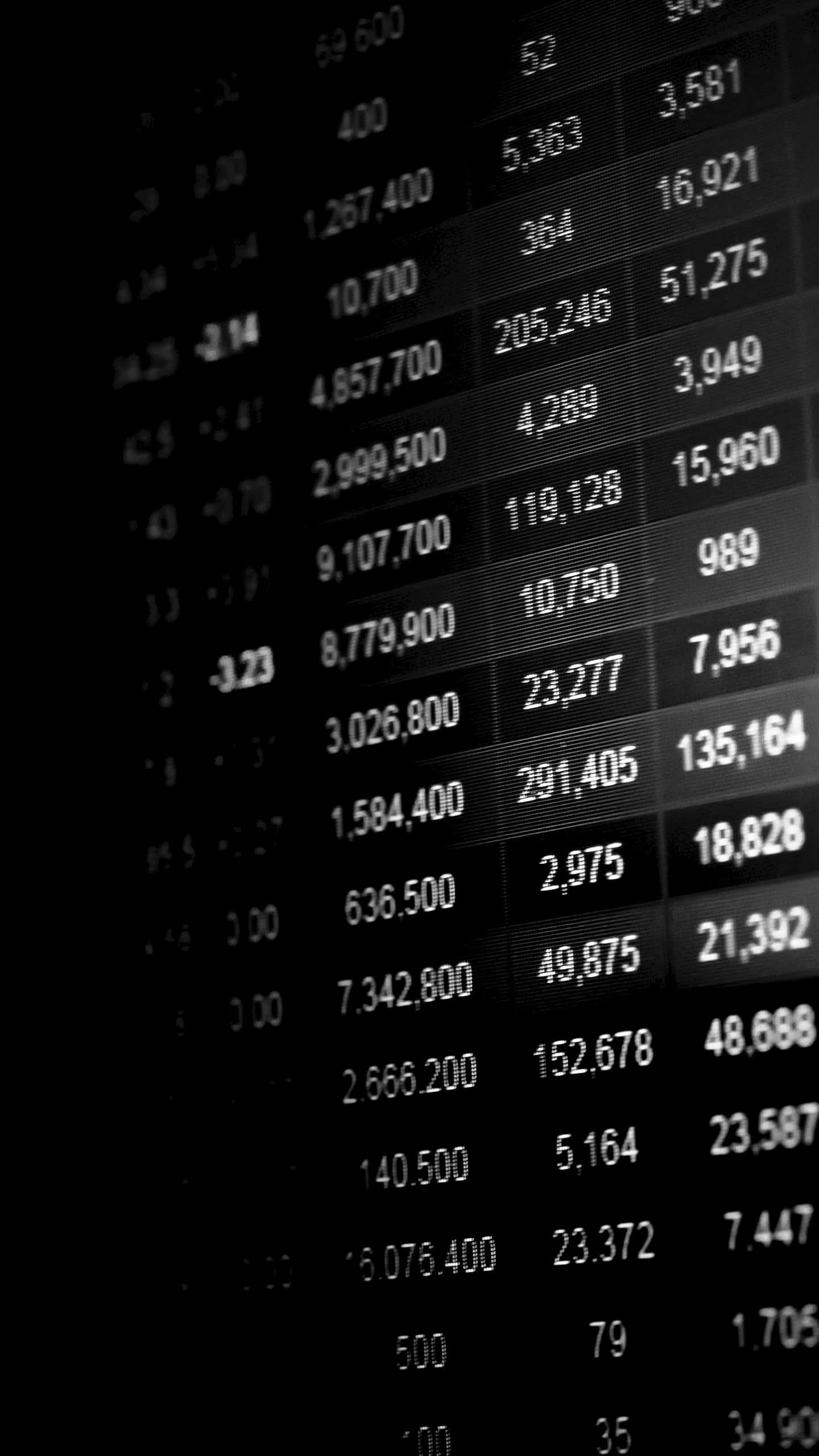Trading, 1440 x 2560, glowing financial stock market data, 2K Phone Wallpaper