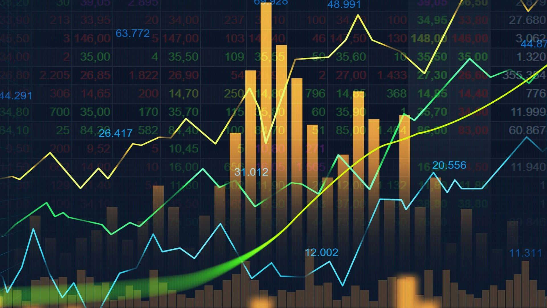 Trading, 1920 x 1080, glowing lines, Full HD Desktop Wallpaper