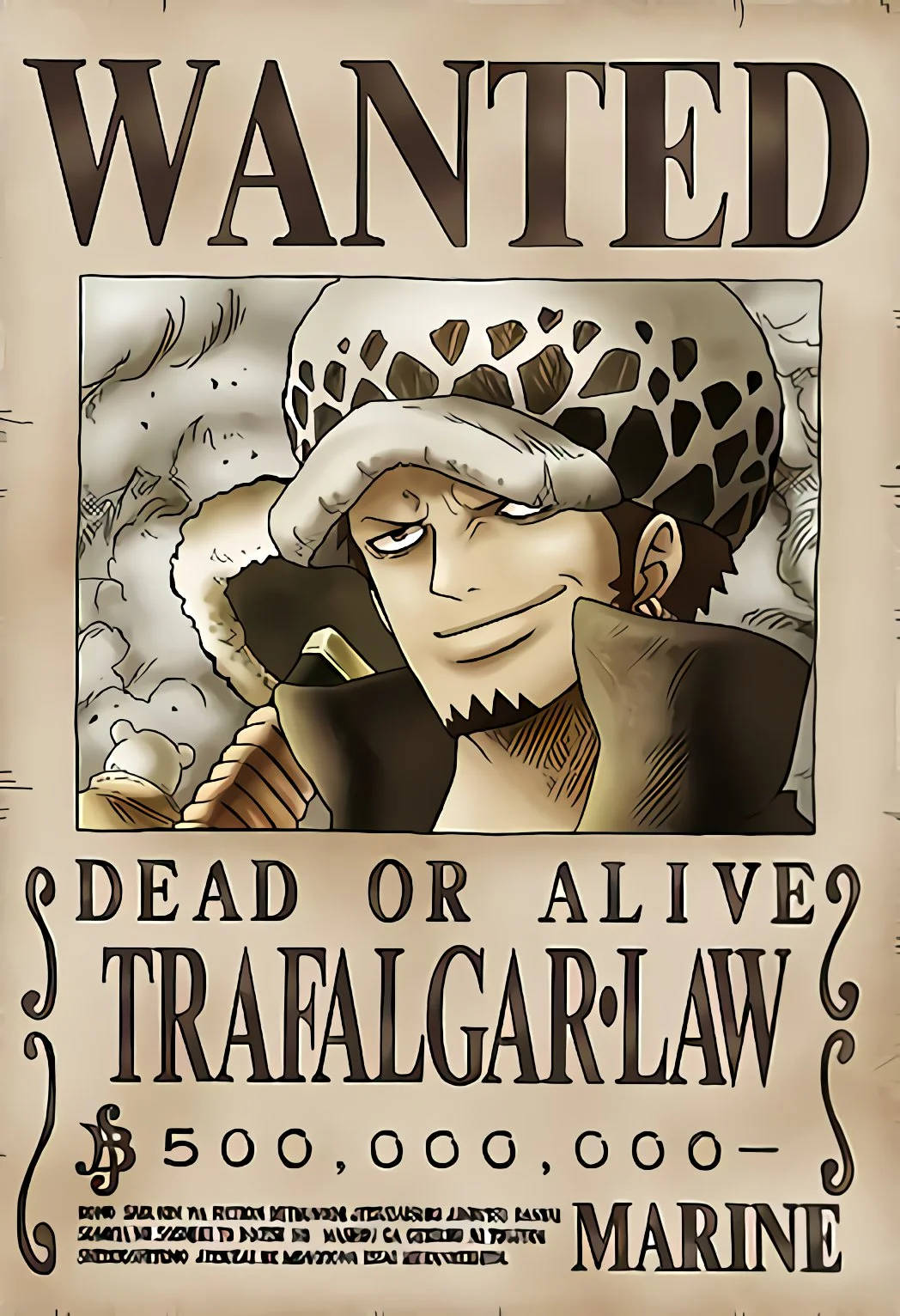Trafalgar Law, One Piece, wanted poster, HD Phone Wallpaper