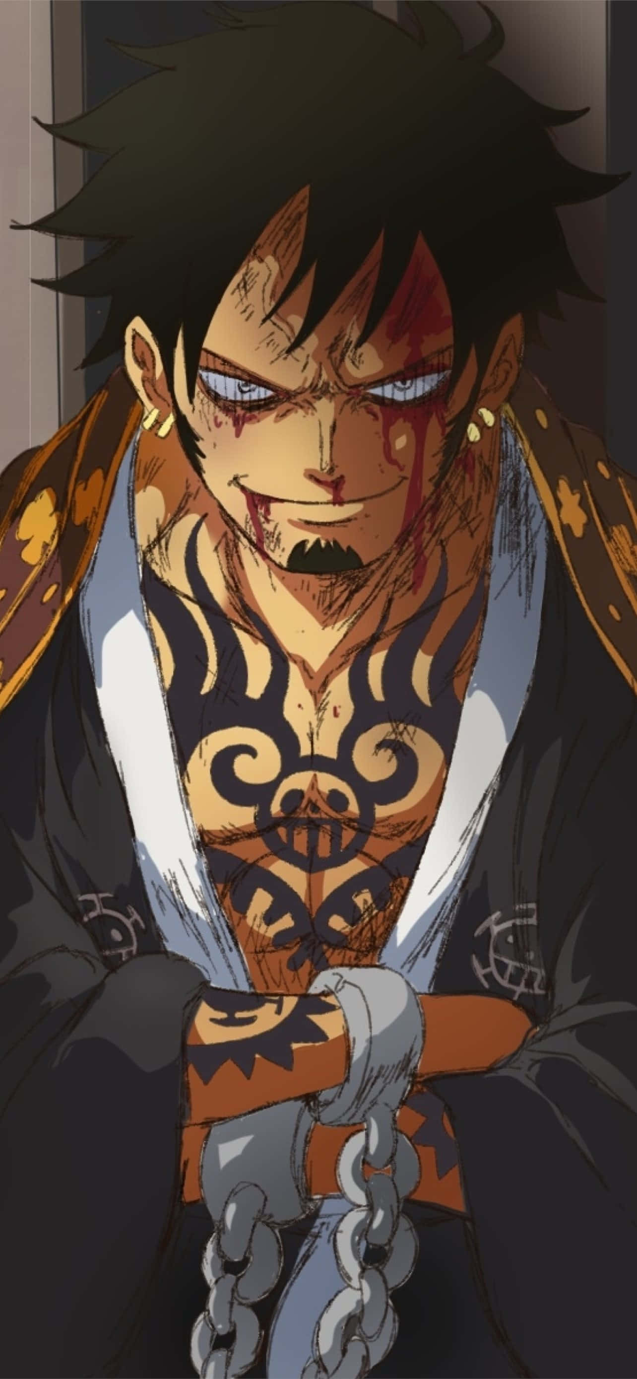 Trafalgar Law, One Piece, anime warrior, 2K Phone Wallpaper