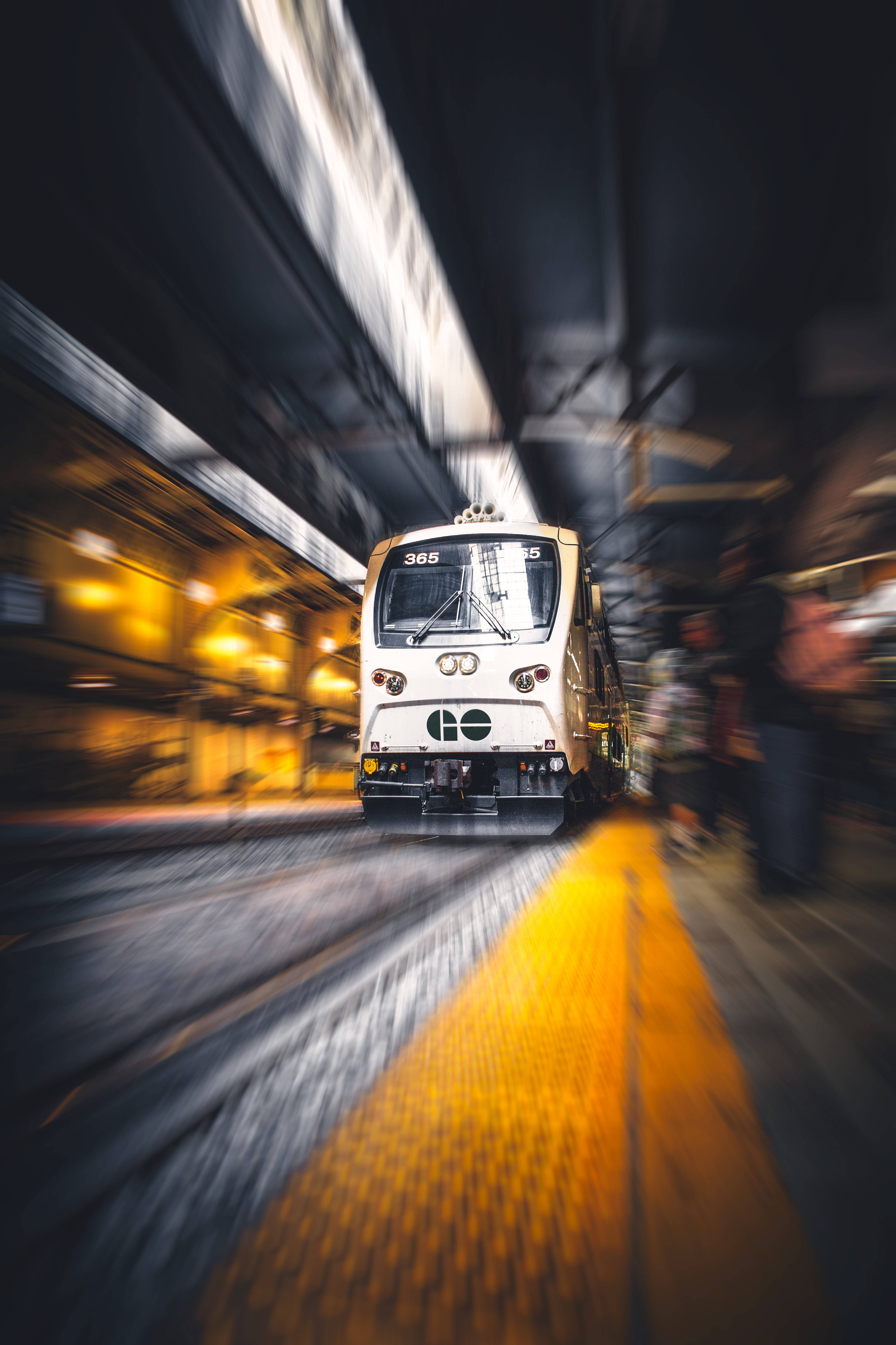 white train, tunnel, motion blur, 5K Phone Wallpaper