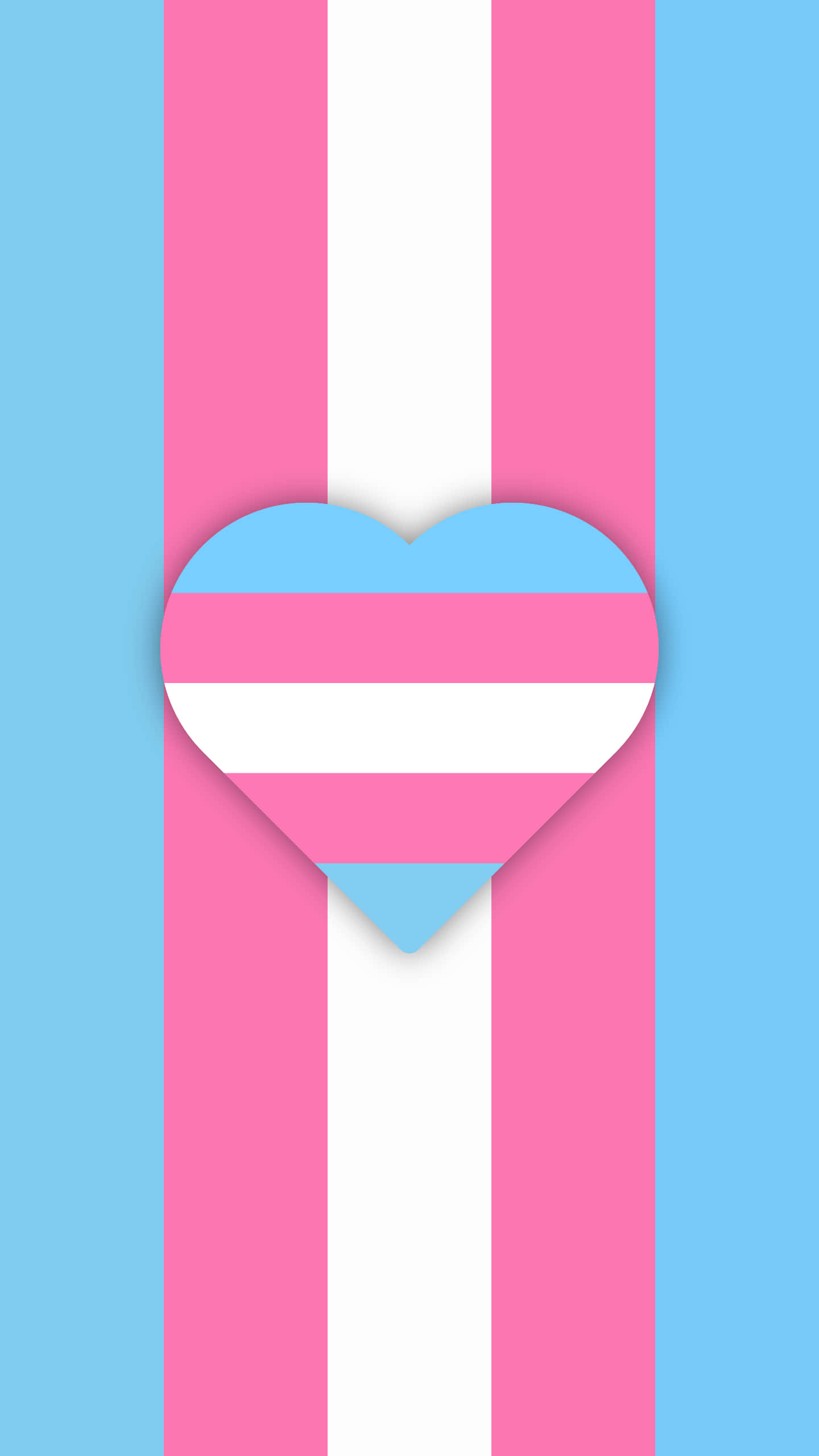 transgender flag, heart, pink white and blue, 2K Phone Wallpaper