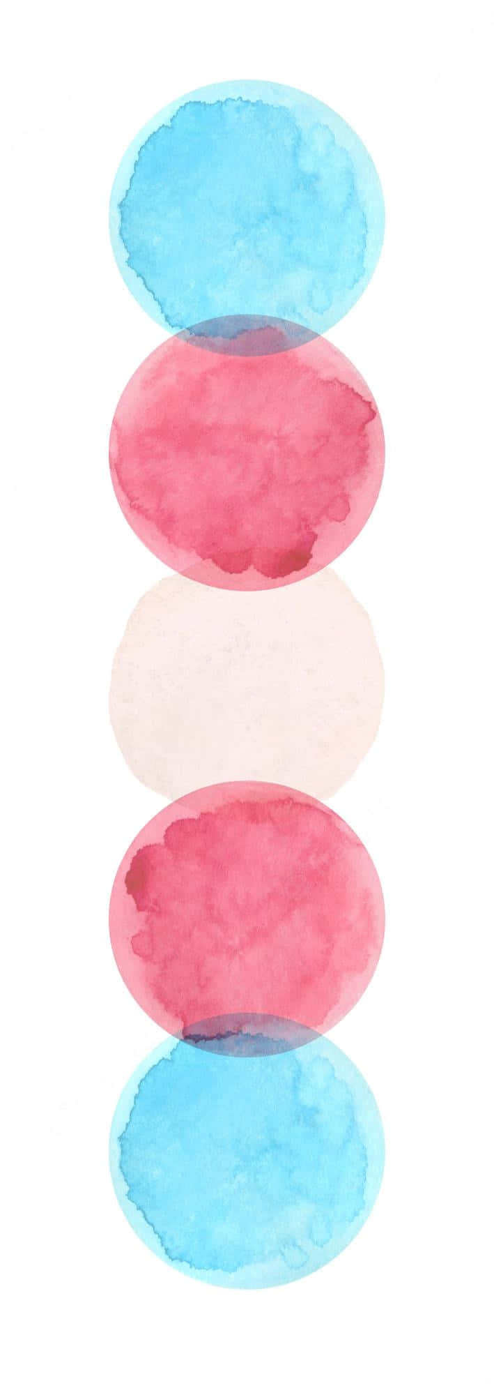 watercolor, blue, pink, Full HD Phone Wallpaper