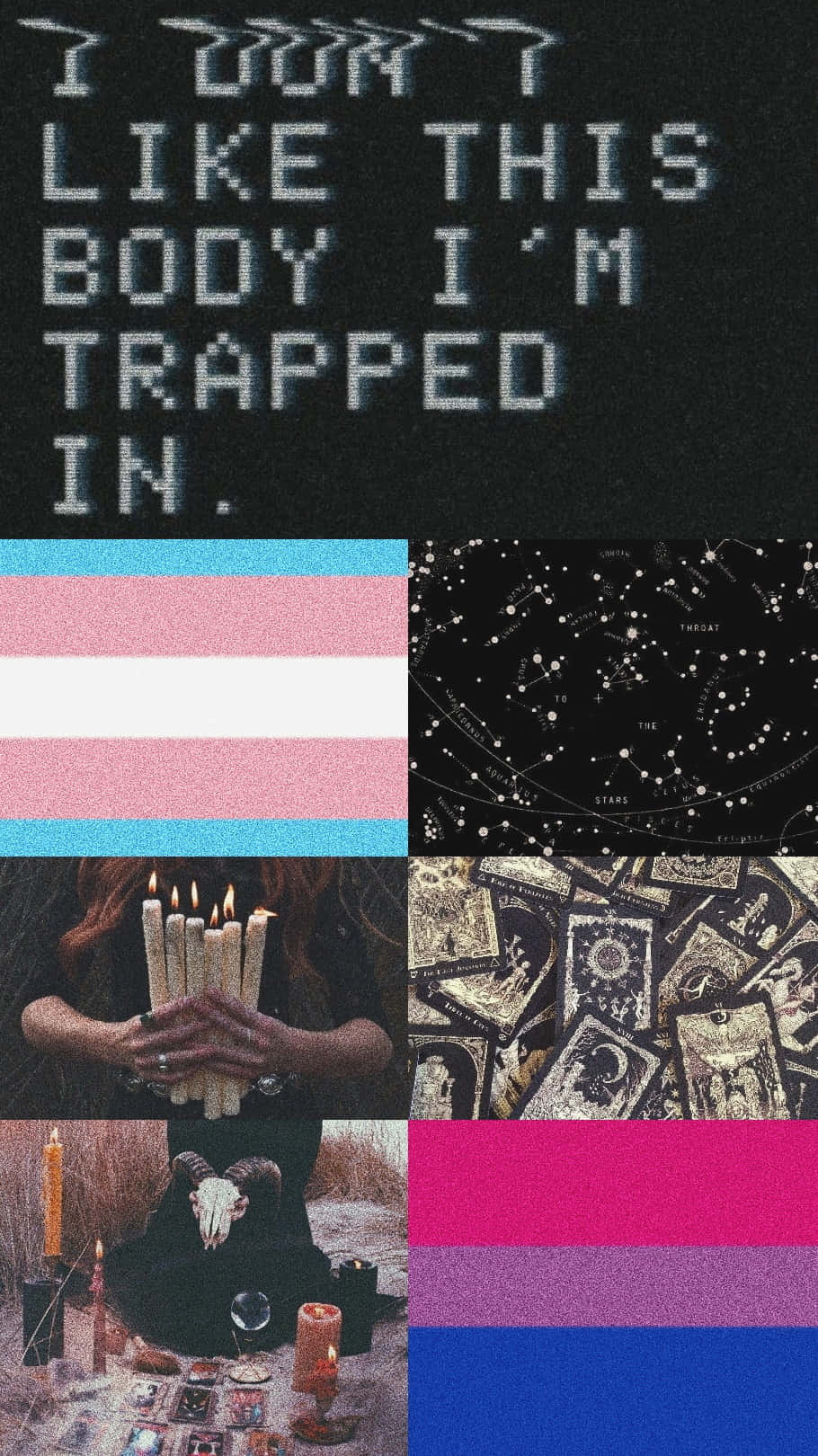 Trans Pride Flag, candles, tarot cards, HD Phone Wallpaper