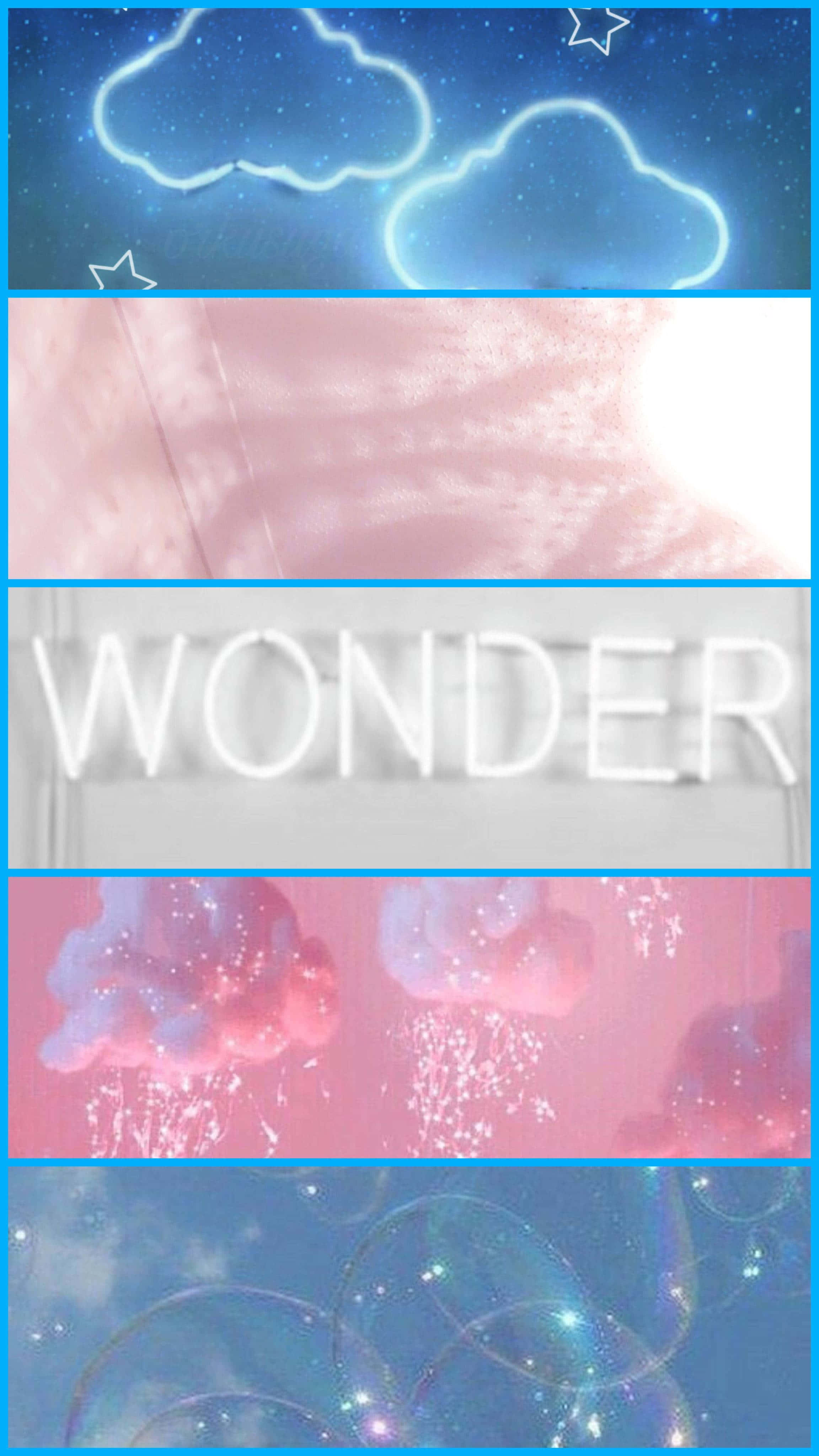 Trans flag, neon clouds, pastel hues, 4K Phone Wallpaper