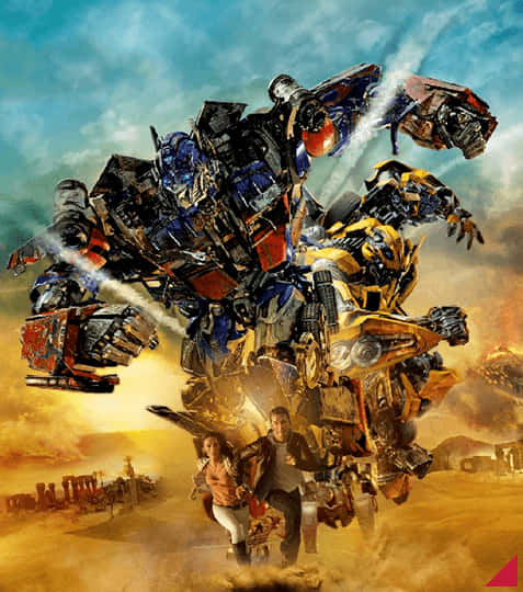 Transformers, giant robots, dusty desert, SD Phone Wallpaper