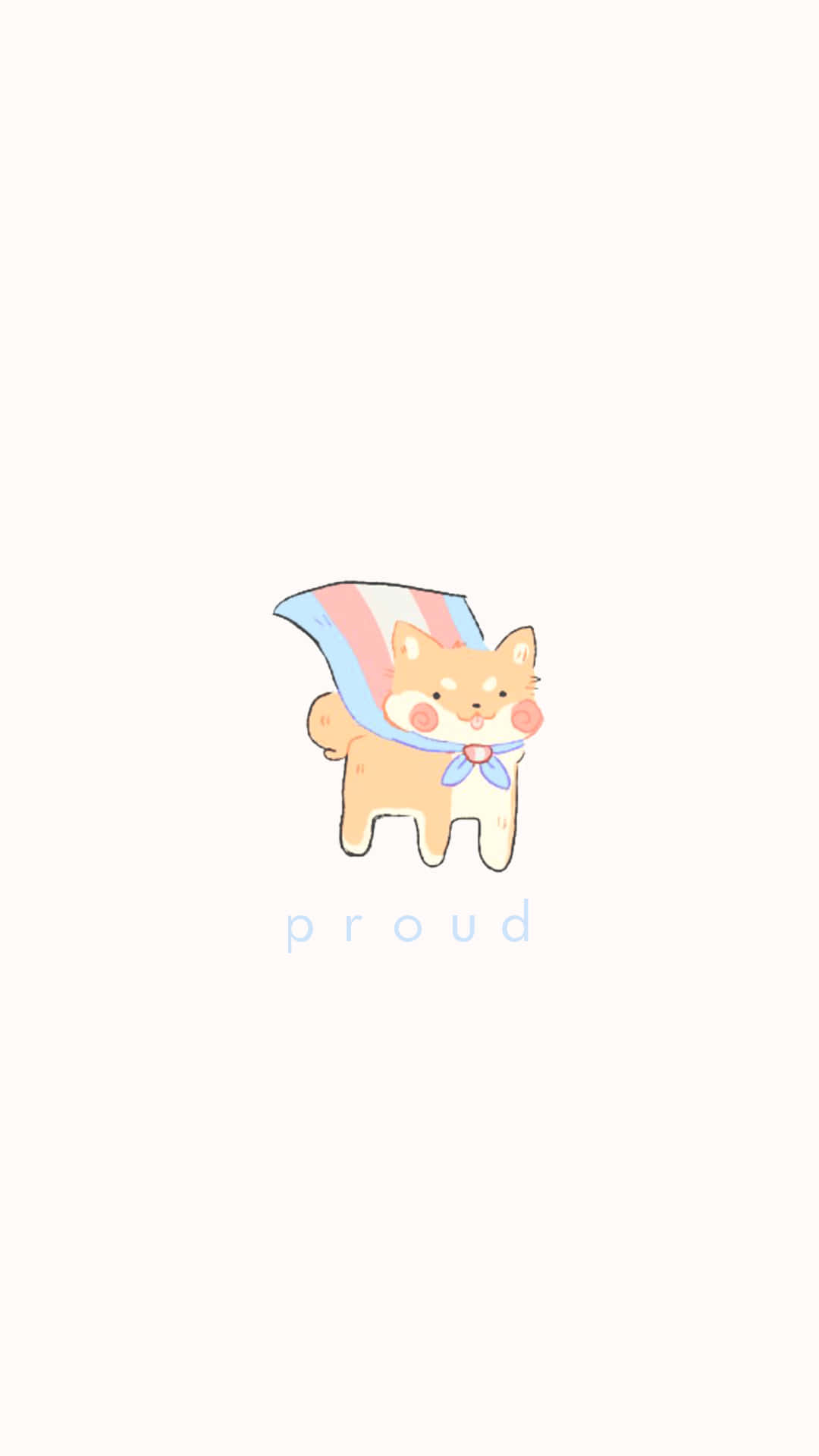 Shiba Dog, trans flag, pink blue striped cape, Full HD Phone Wallpaper