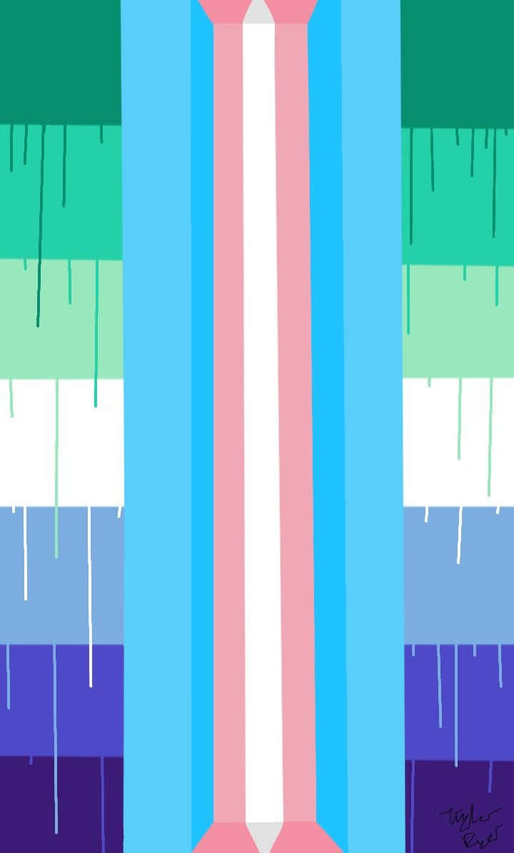 blue, pink, green, SD Phone Wallpaper
